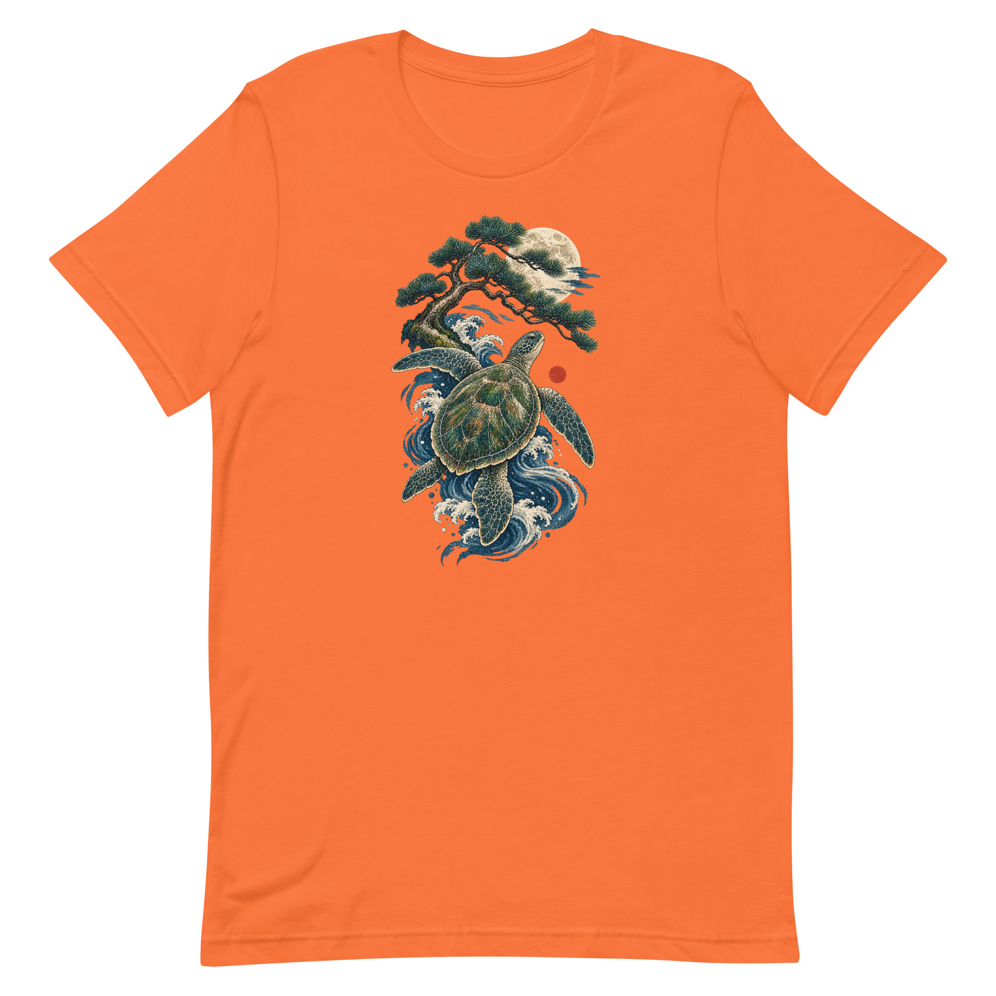 Ancient Sea Turtle Pine Moon Japanese Art, Japanese Art Tee, Mythology Gift - Image 51