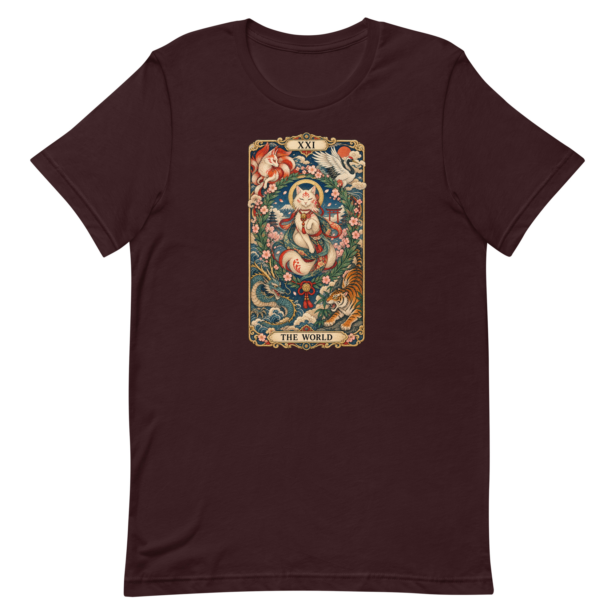 The World Shrine Cat Tarot Japanese Art T-Shirt - Image 52