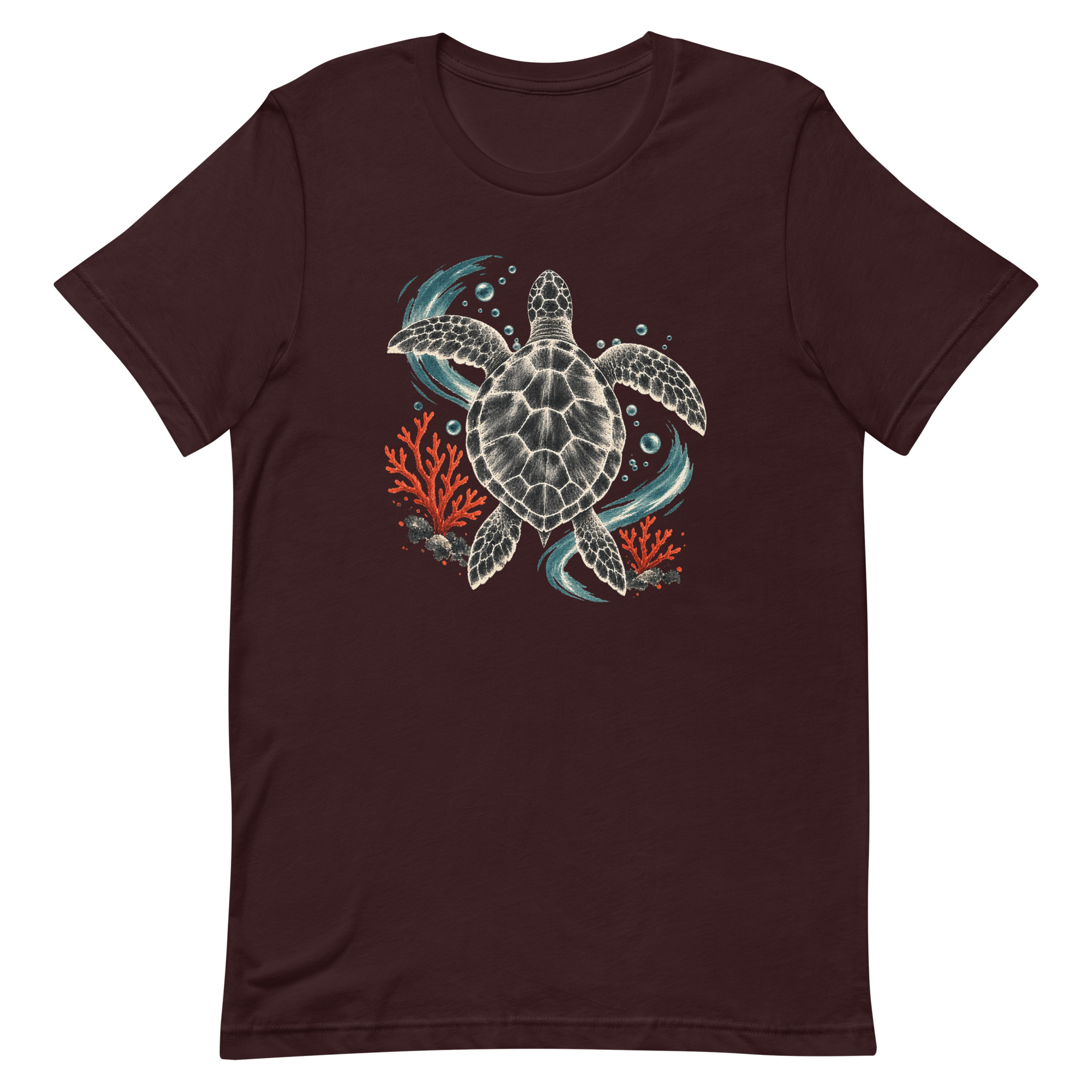 Gyotaku Sea Turtle Coral Japanese Print Art, Japanese Art Tee, Mythology Gift - Image 54