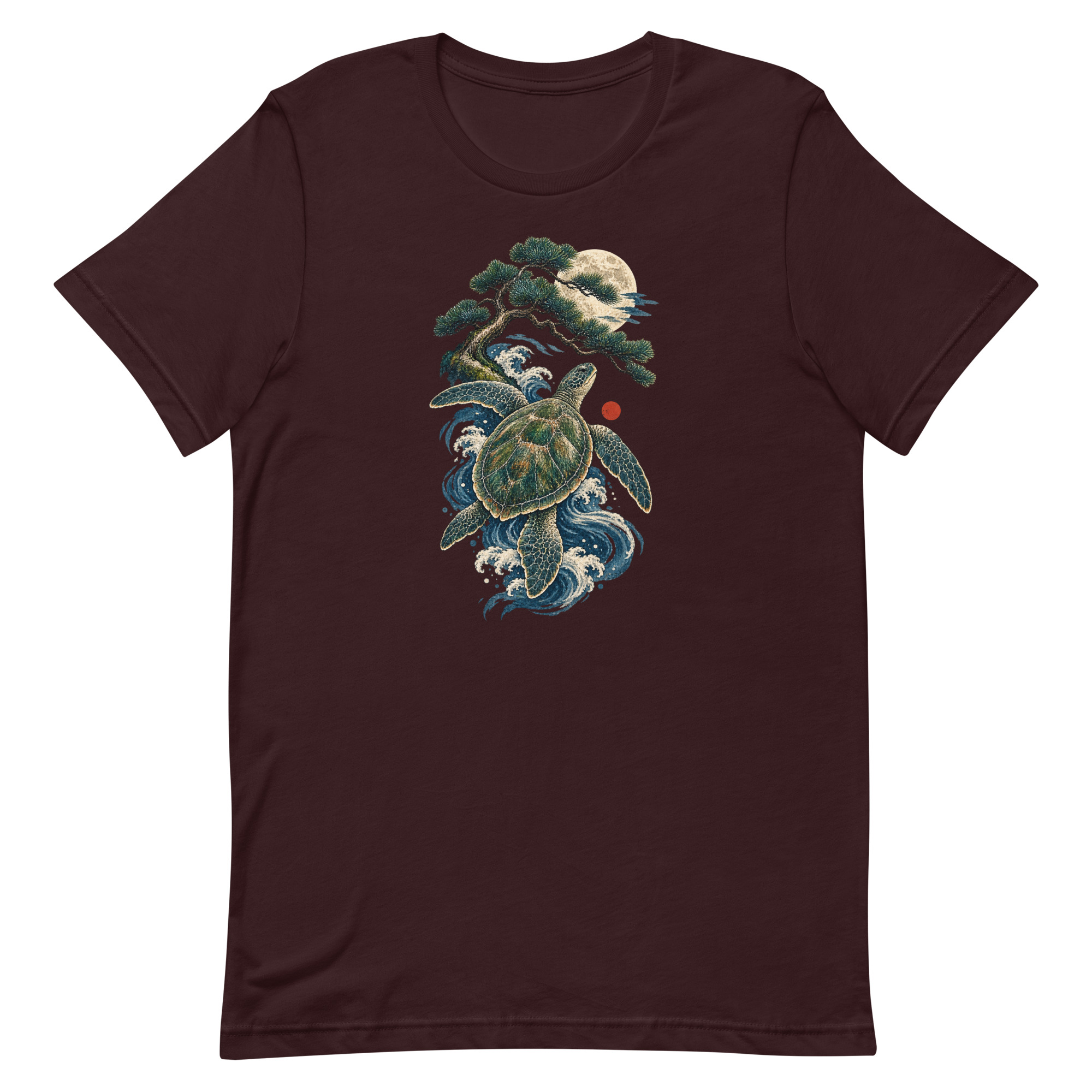 Ancient Sea Turtle Pine Moon Japanese Art, Japanese Art Tee, Mythology Gift - Image 52