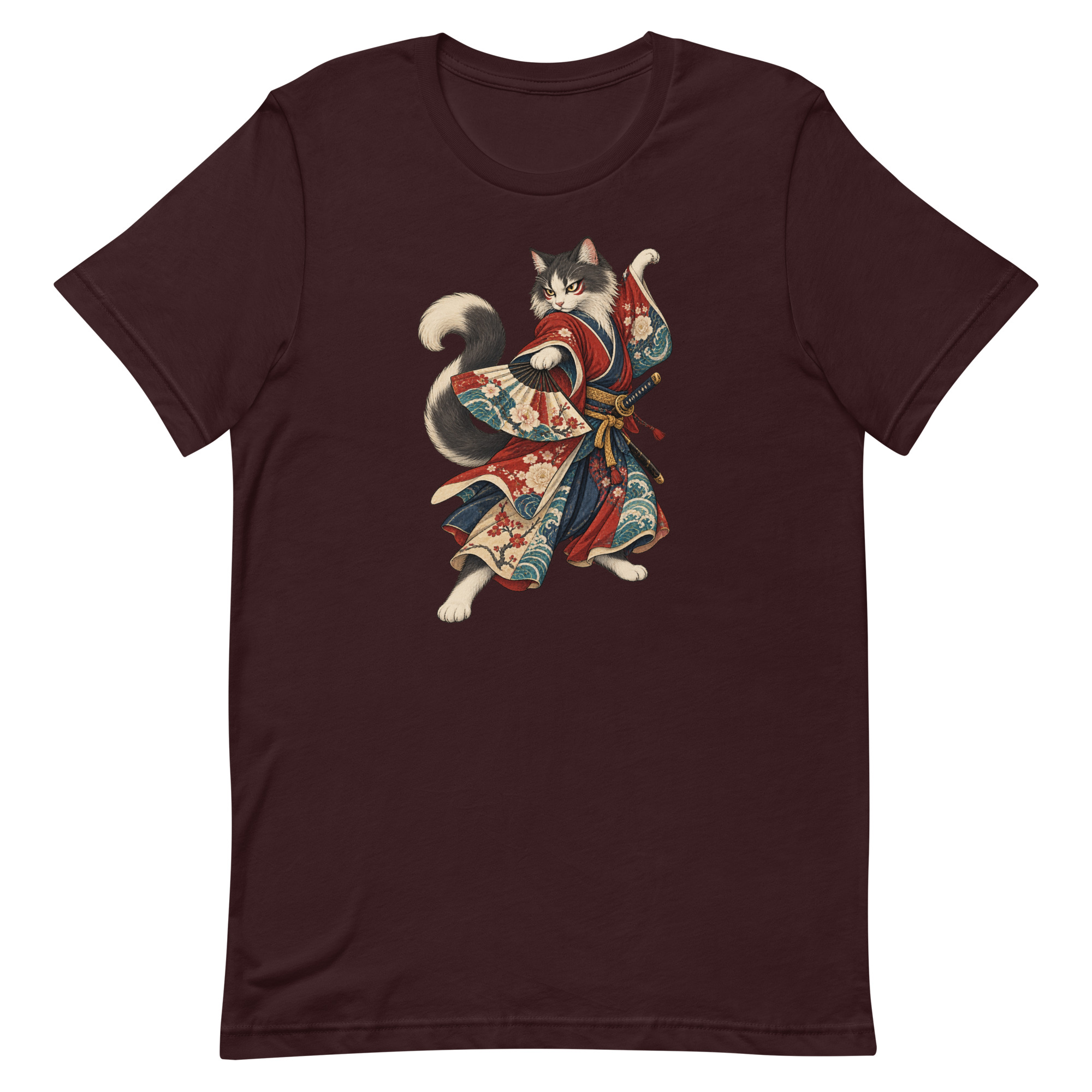 Samurai Cat Kabuki Fan Japanese Warrior Art, Japanese Art Tee, Mythology Gift - Image 54