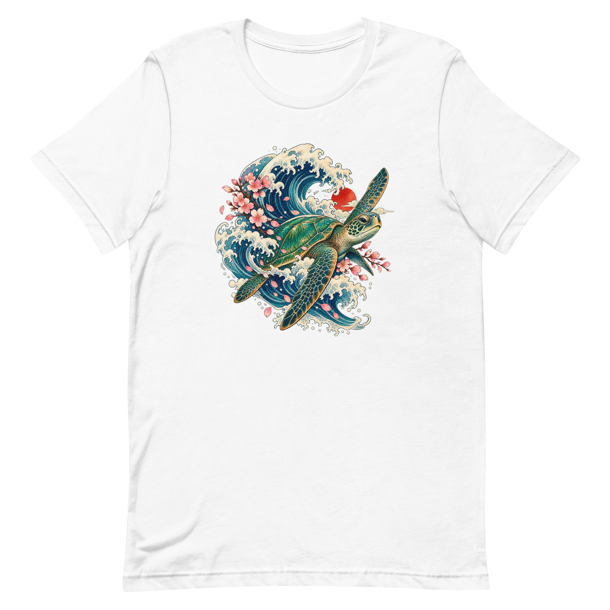 Sea Turtle Great Wave Sakura Japanese Art, Japanese Art Tee, Mythology Gift - Image 56