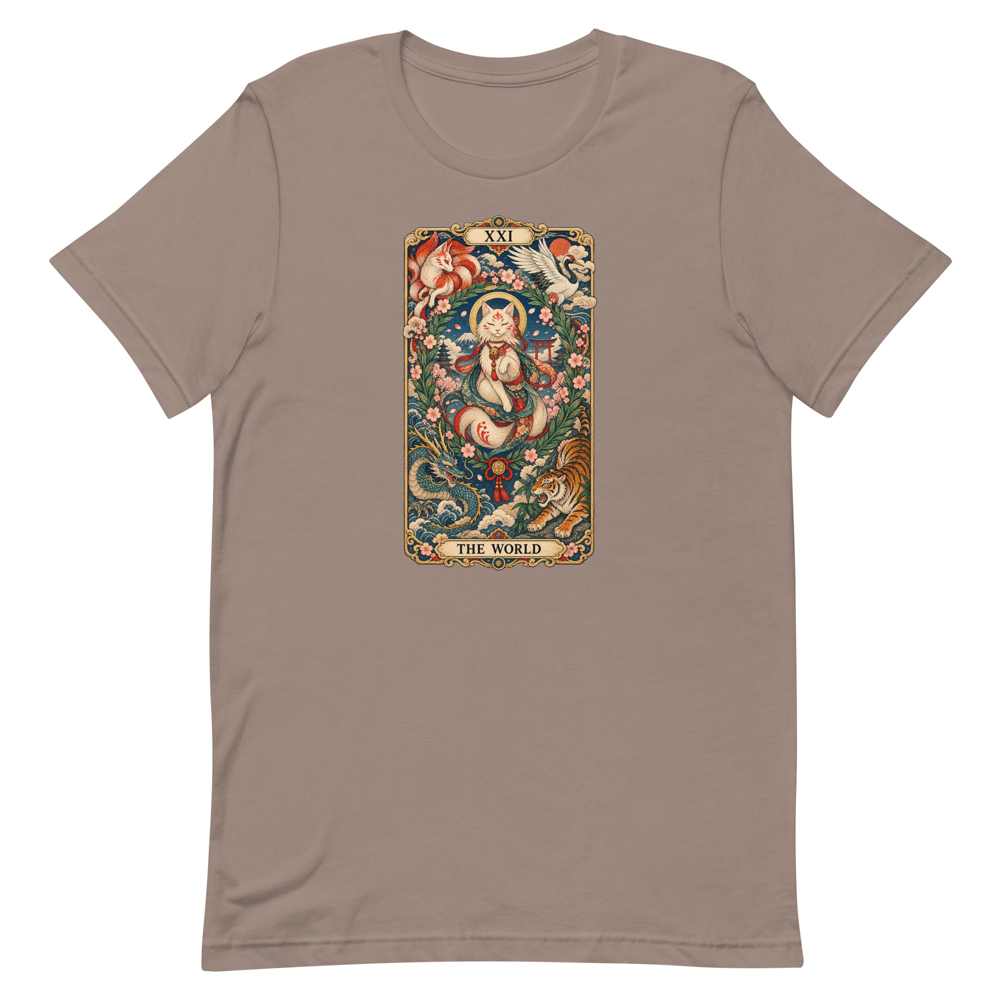 The World Shrine Cat Tarot Japanese Art T-Shirt - Image 53