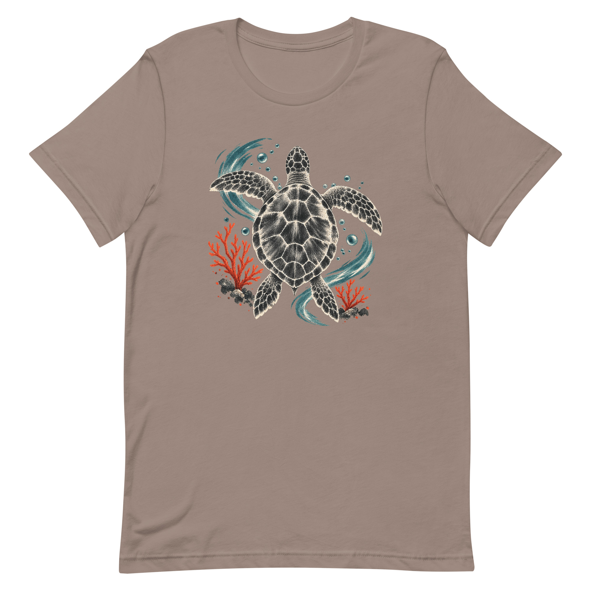 Gyotaku Sea Turtle Coral Japanese Print Art, Japanese Art Tee, Mythology Gift - Image 55