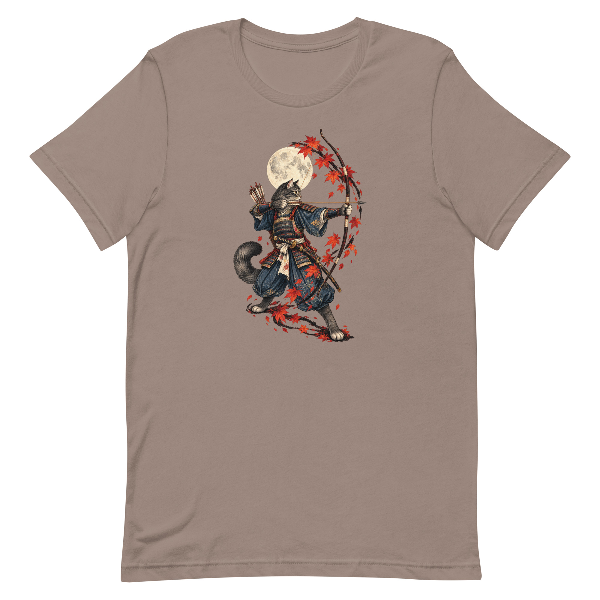 Samurai Cat Archer Maple Moon Japanese Art, Japanese Art Tee, Mythology Gift - Image 55