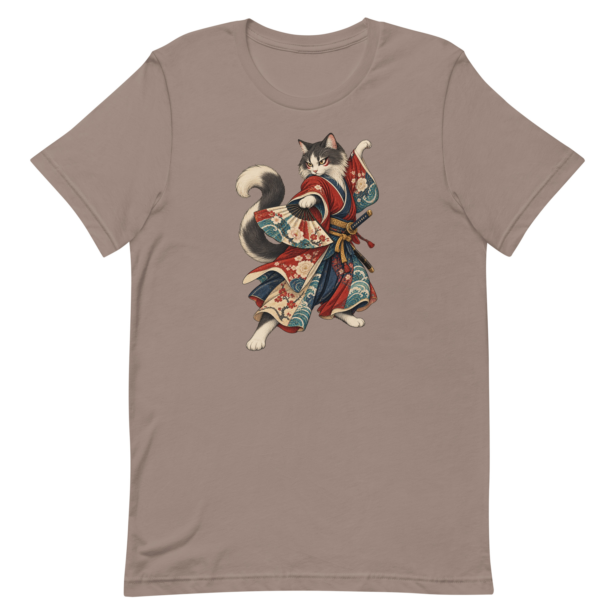 Samurai Cat Kabuki Fan Japanese Warrior Art, Japanese Art Tee, Mythology Gift - Image 55