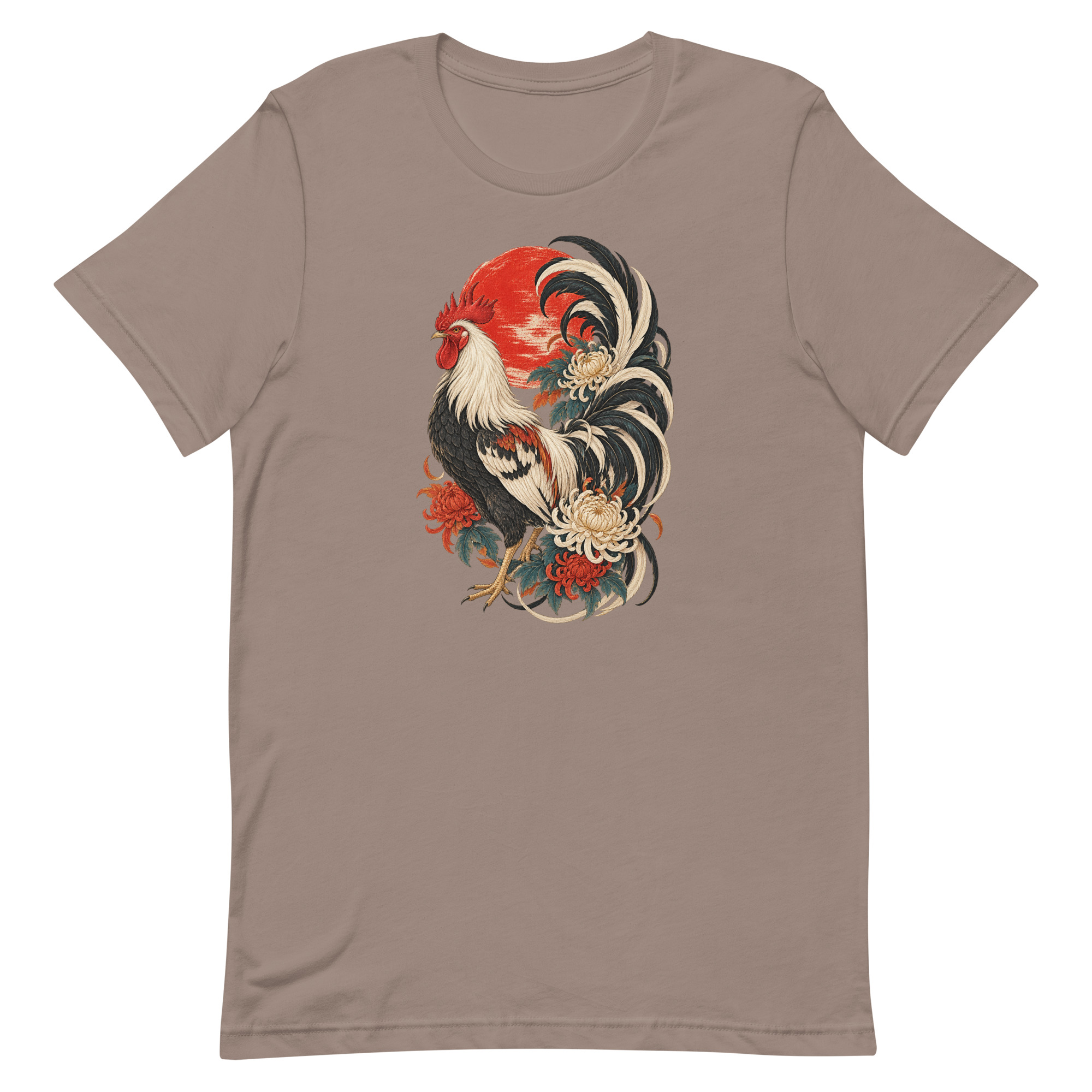 Japanese Rooster Red Sun Chrysanthemum Art, Japanese Art Tee, Mythology Gift - Image 53