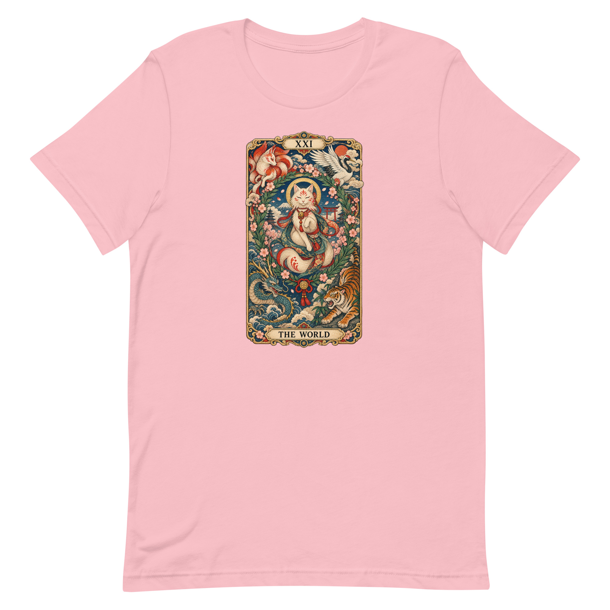 The World Shrine Cat Tarot Japanese Art T-Shirt - Image 55