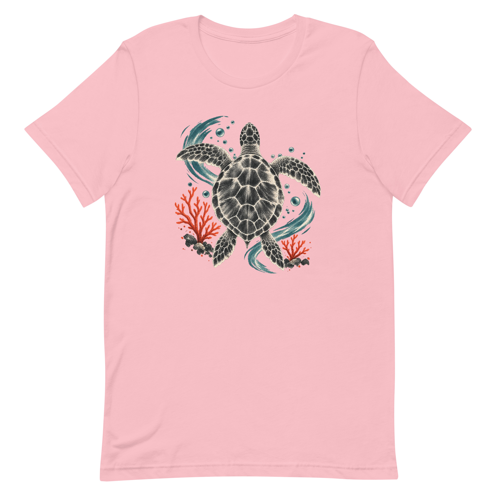 Gyotaku Sea Turtle Coral Japanese Print Art, Japanese Art Tee, Mythology Gift - Image 57