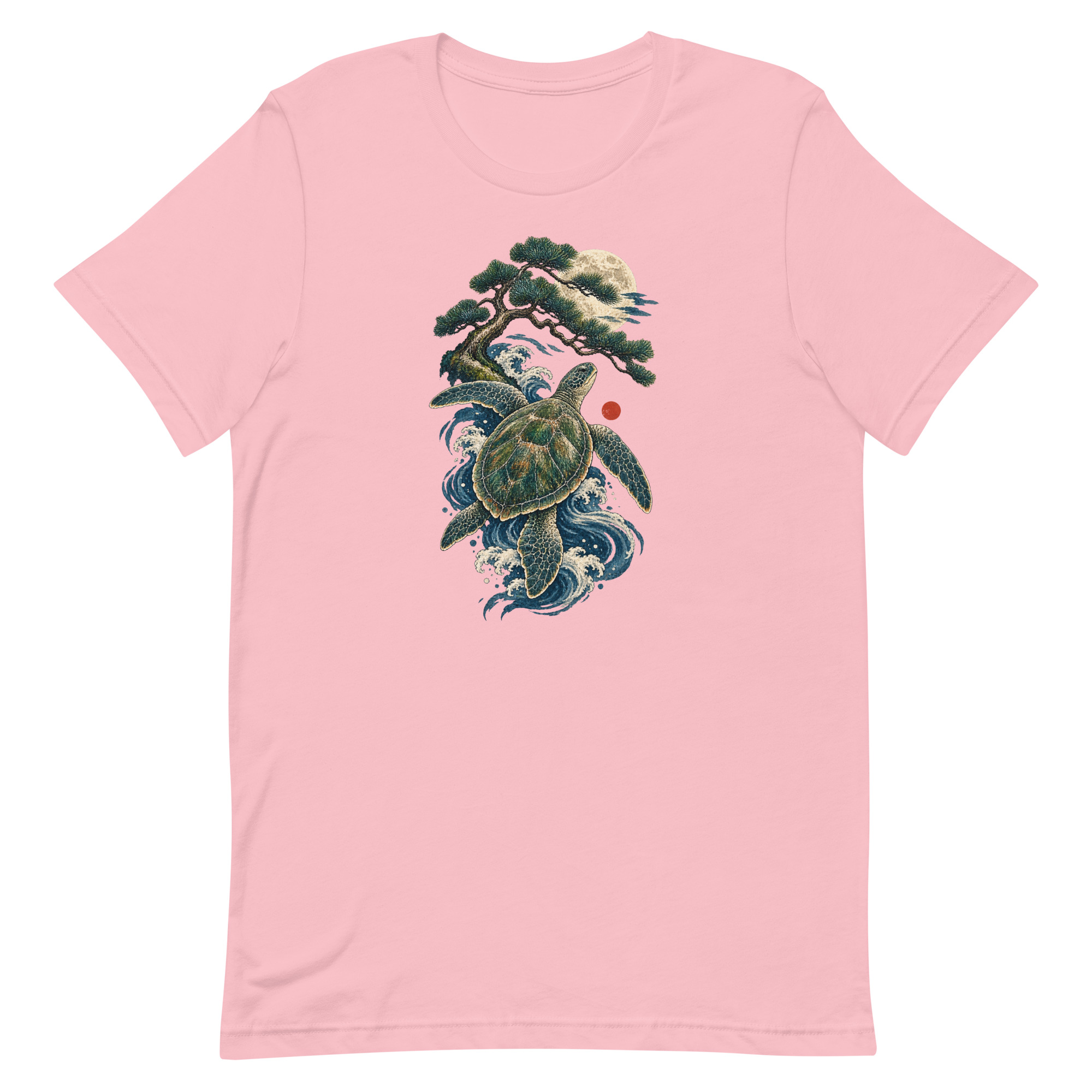 Ancient Sea Turtle Pine Moon Japanese Art, Japanese Art Tee, Mythology Gift - Image 55