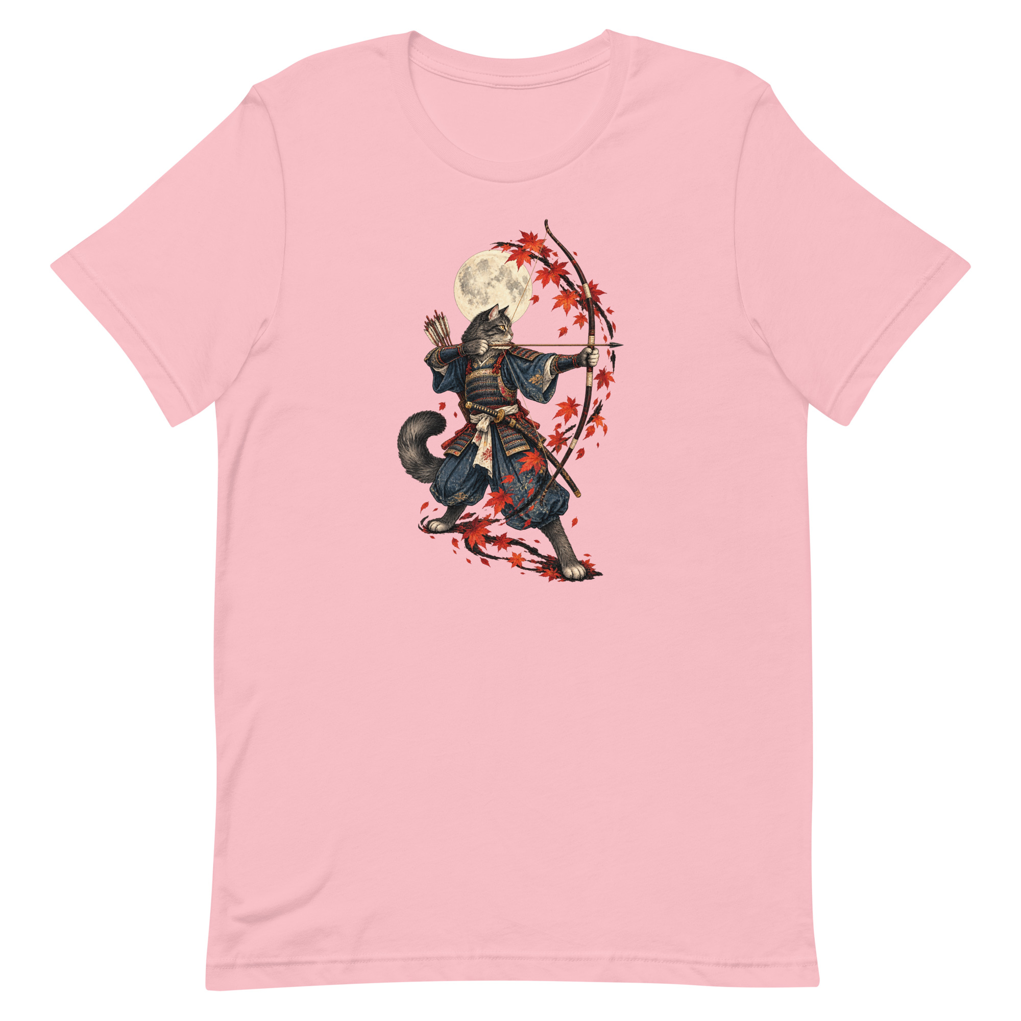Samurai Cat Archer Maple Moon Japanese Art, Japanese Art Tee, Mythology Gift - Image 57