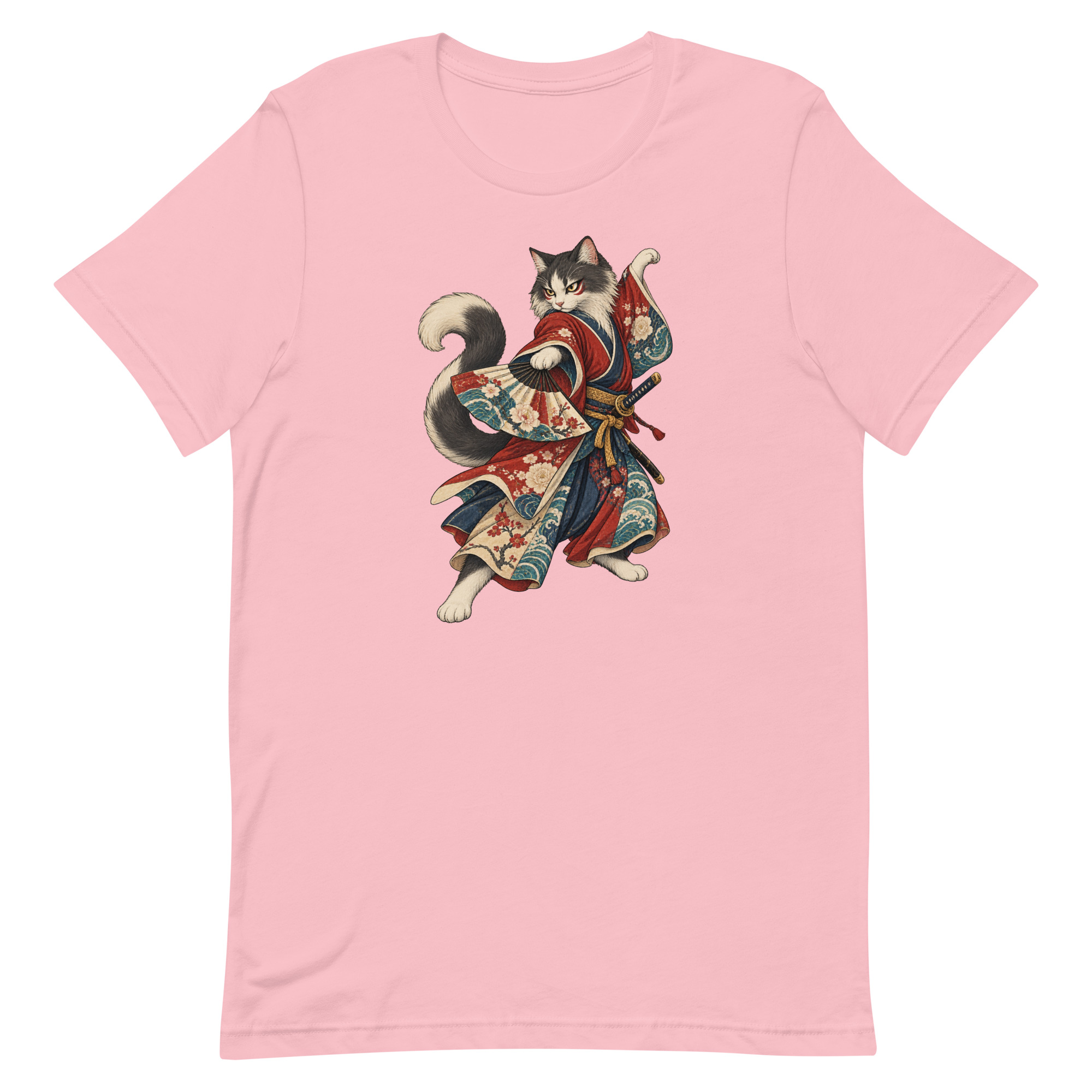 Samurai Cat Kabuki Fan Japanese Warrior Art, Japanese Art Tee, Mythology Gift - Image 57