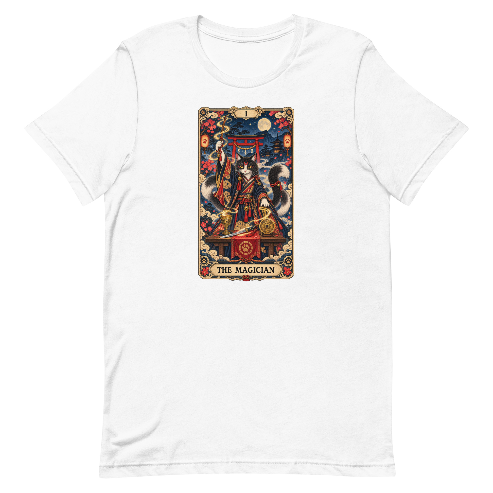 The Magician Bakeneko Cat Tarot Japanese Yokai Art, Japanese Art Tee, Mythology Gift - Image 56