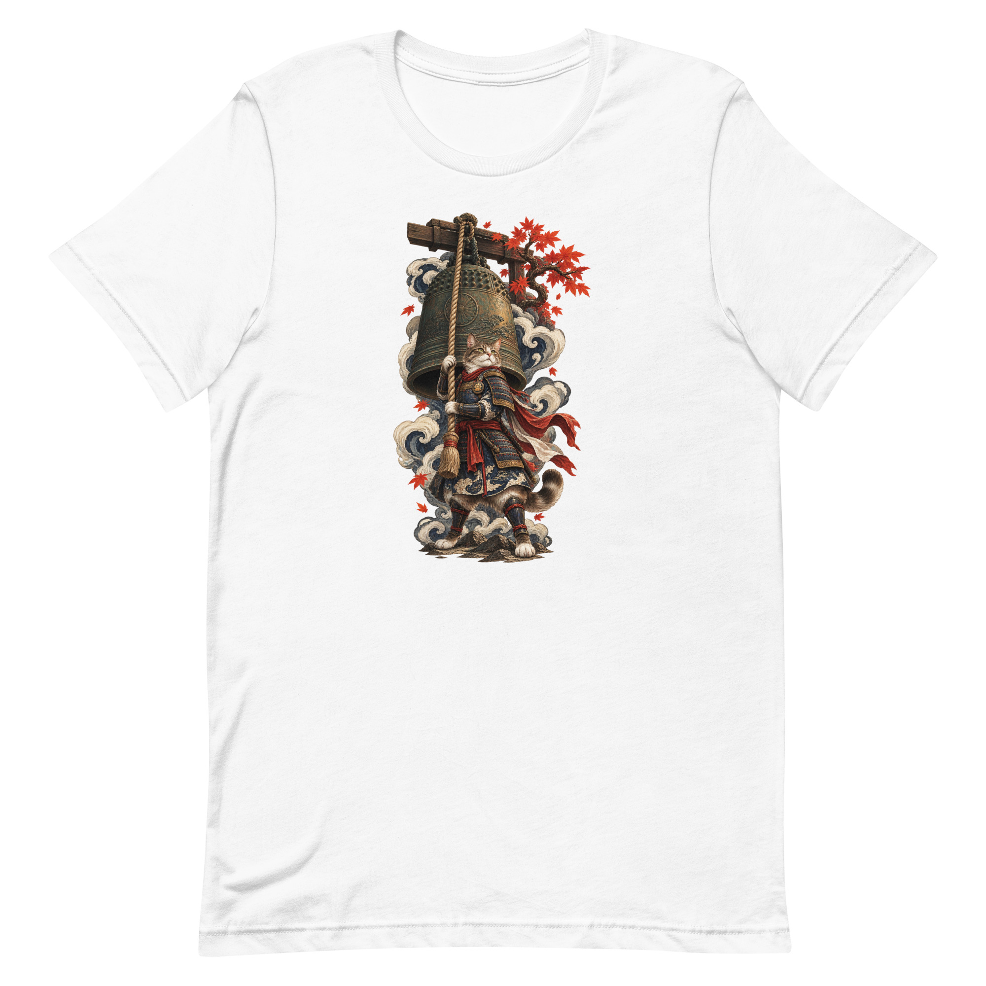 Samurai Cat Temple Bell Guardian Japanese Art, Japanese Art Tee, Mythology Gift - Image 58