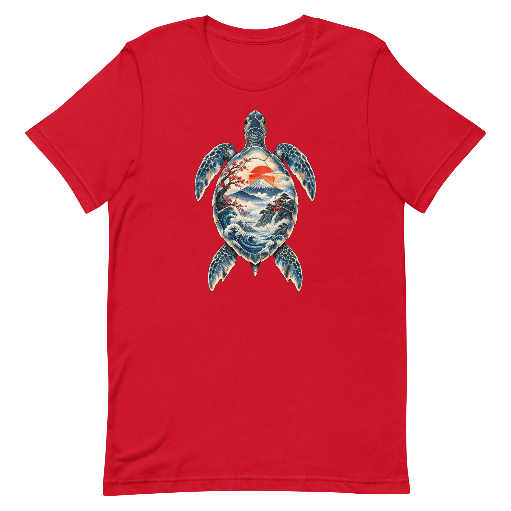 Sea Turtle Mount Fuji Sunrise Japanese Art, Japanese Art Tee, Mythology Gift - Image 59