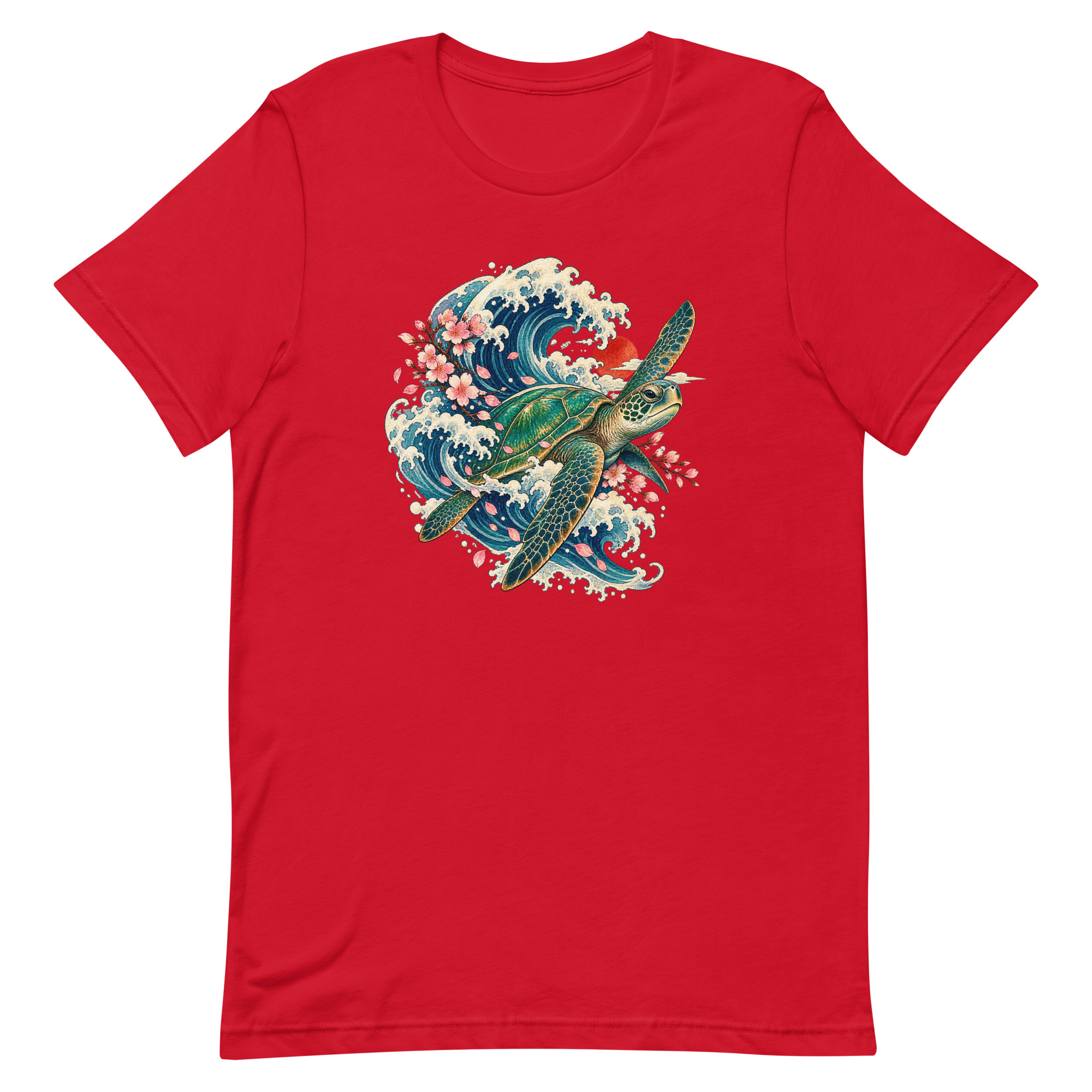 Sea Turtle Great Wave Sakura Japanese Art, Japanese Art Tee, Mythology Gift - Image 59