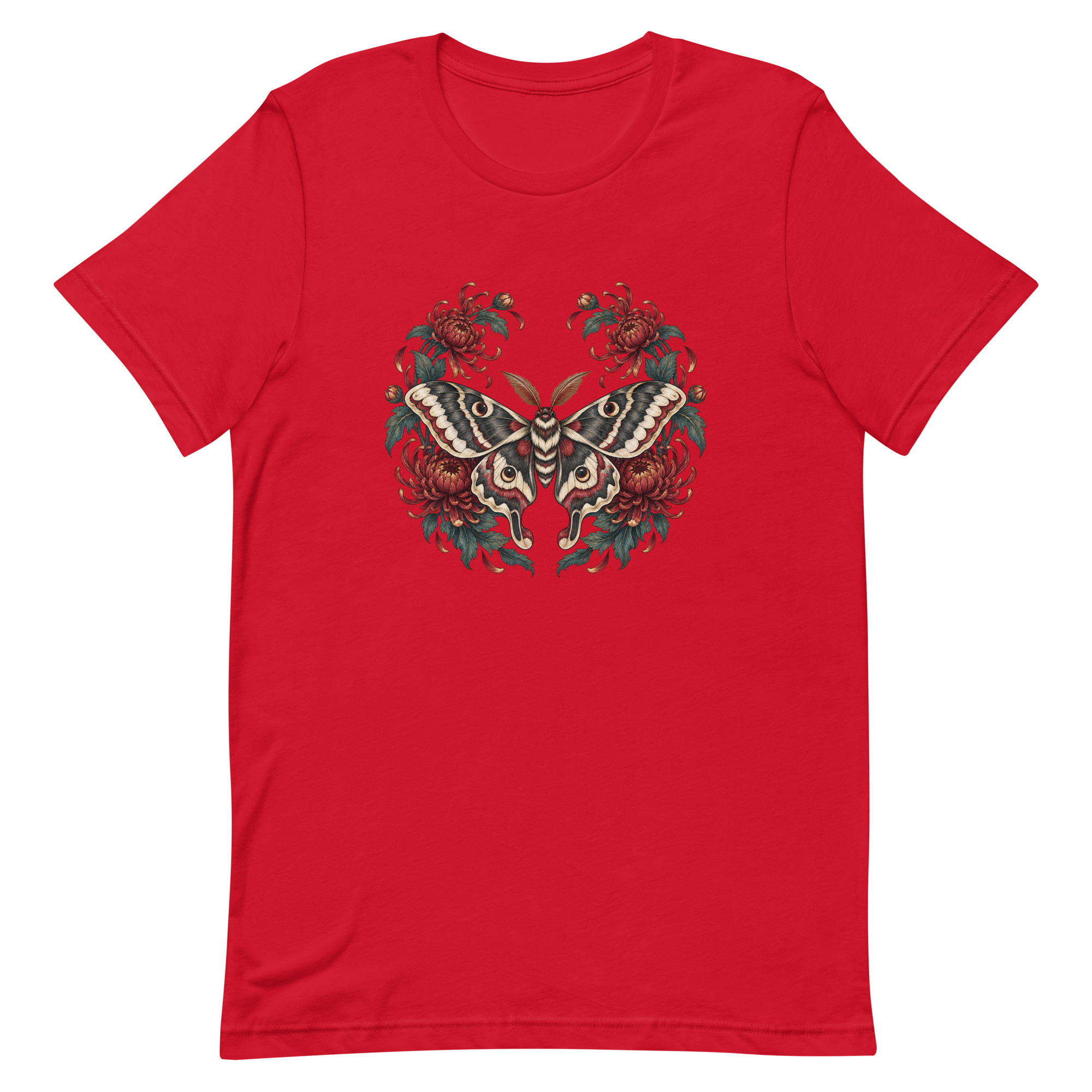 Japanese Moth Chrysanthemum Enso Ink Art, Japanese Art Tee, Mythology Gift - Image 59