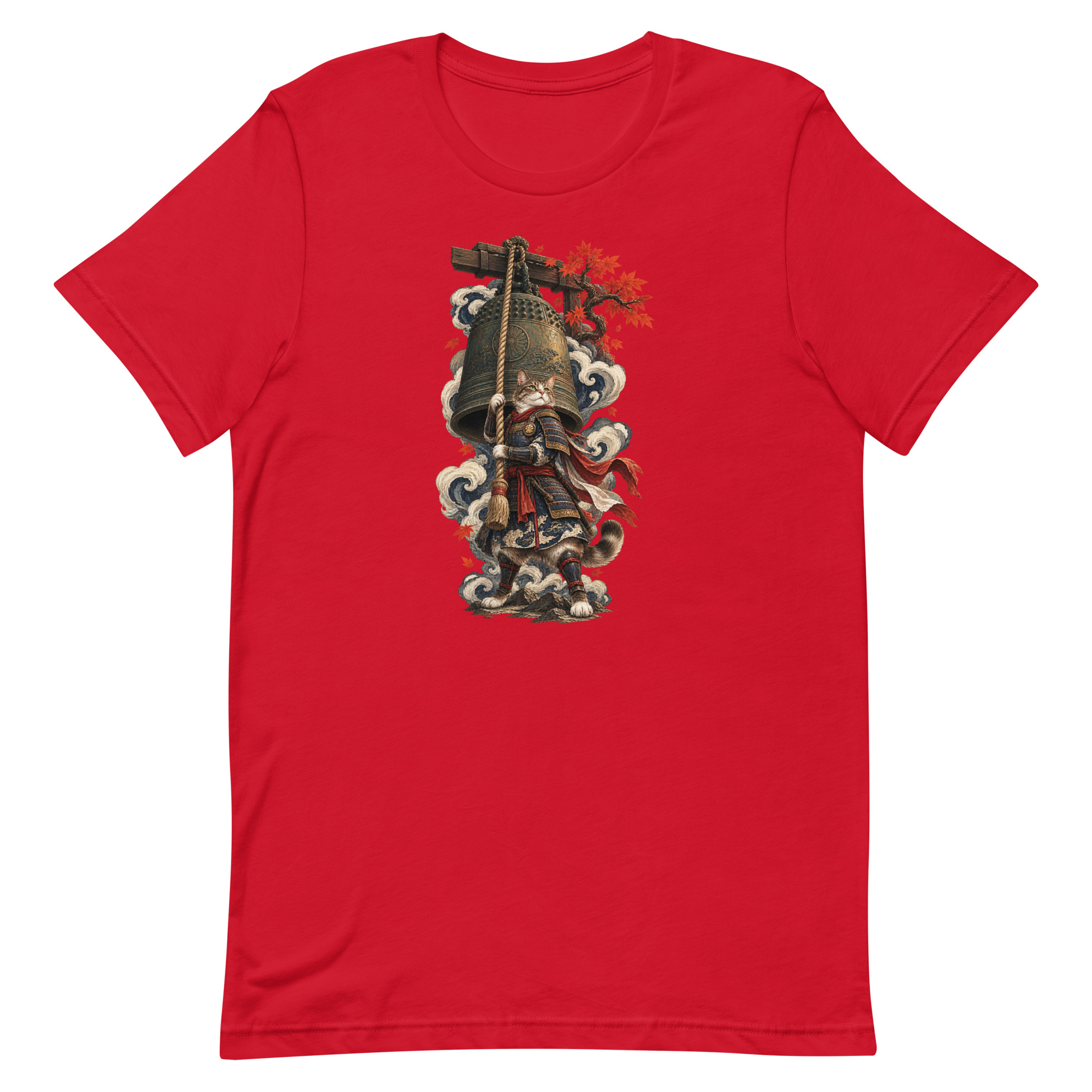 Samurai Cat Temple Bell Guardian Japanese Art, Japanese Art Tee, Mythology Gift - Image 59