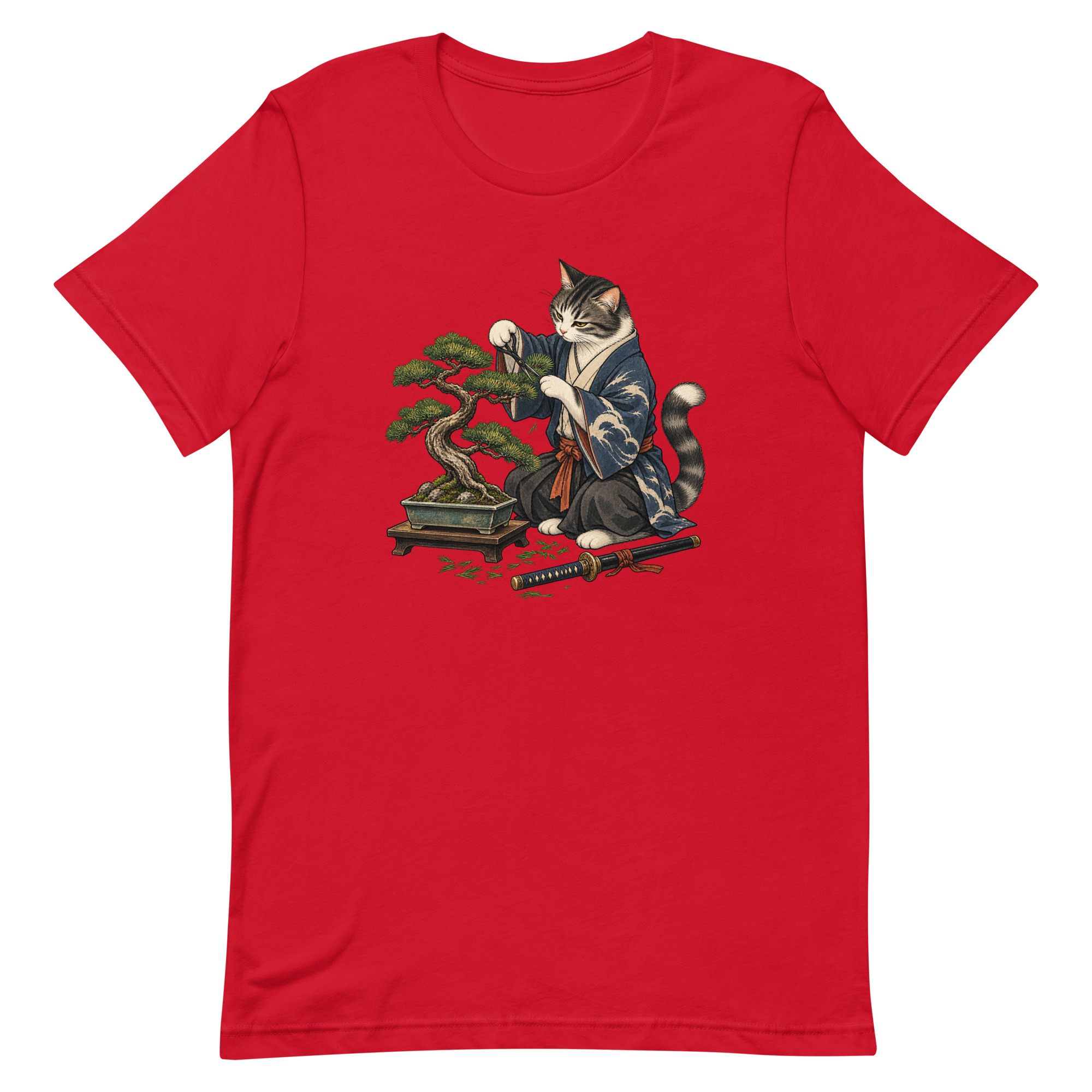 Samurai Cat Bonsai Dojo Japanese Art, Japanese Art Tee, Mythology Gift - Image 59