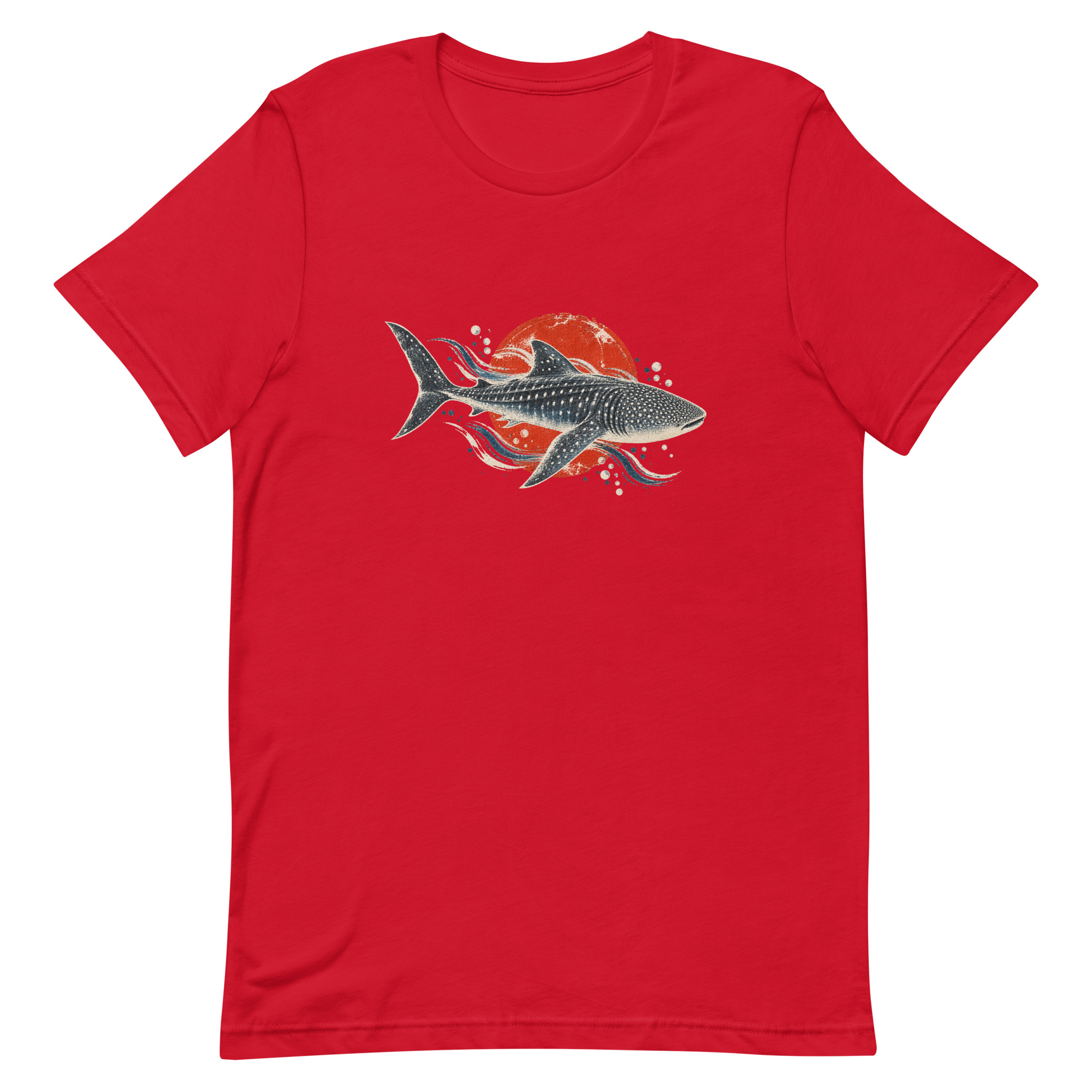 Gyotaku Whale Shark Red Sun Japanese Print, Japanese Art Tee, Mythology Gift - Image 59