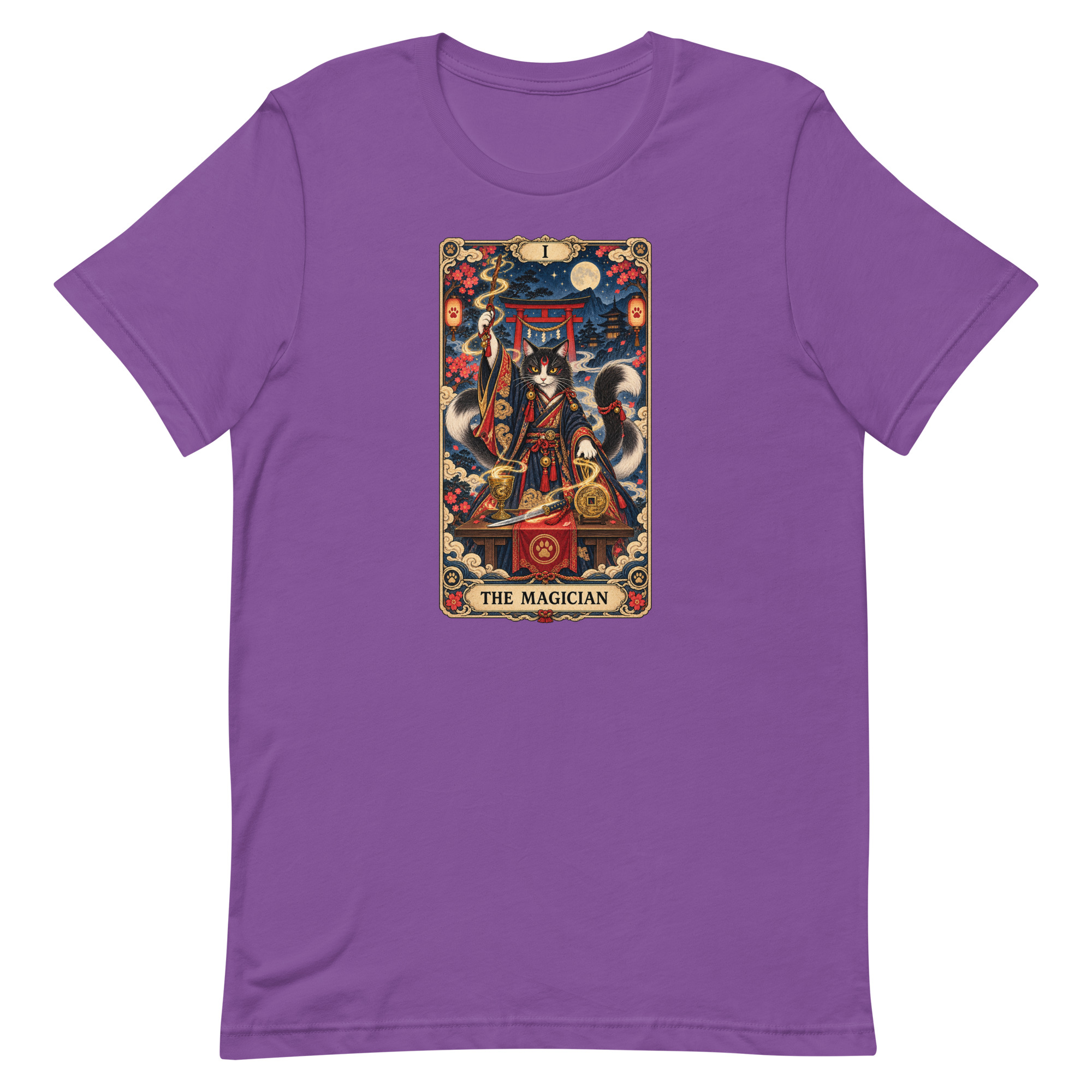 The Magician Bakeneko Cat Tarot Japanese Yokai Art, Japanese Art Tee, Mythology Gift - Image 58