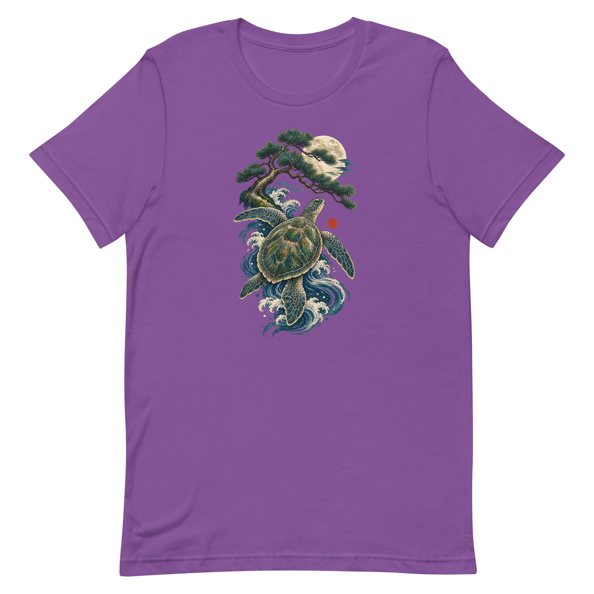 Ancient Sea Turtle Pine Moon Japanese Art, Japanese Art Tee, Mythology Gift - Image 58