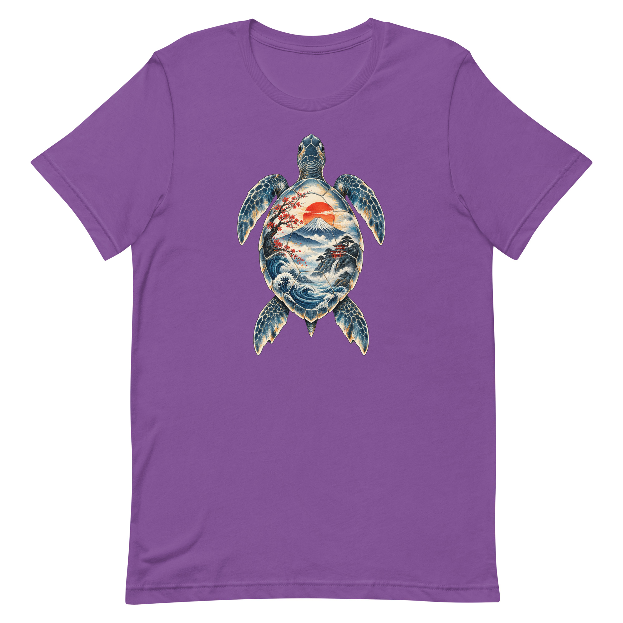 Sea Turtle Mount Fuji Sunrise Japanese Art, Japanese Art Tee, Mythology Gift - Image 60