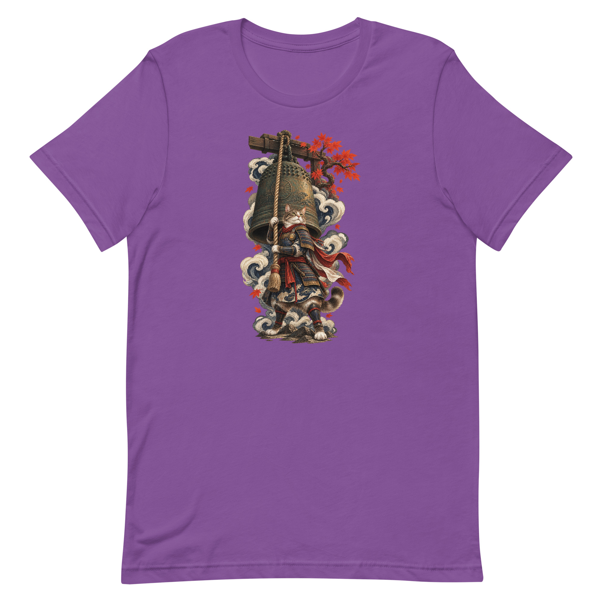 Samurai Cat Temple Bell Guardian Japanese Art, Japanese Art Tee, Mythology Gift - Image 60