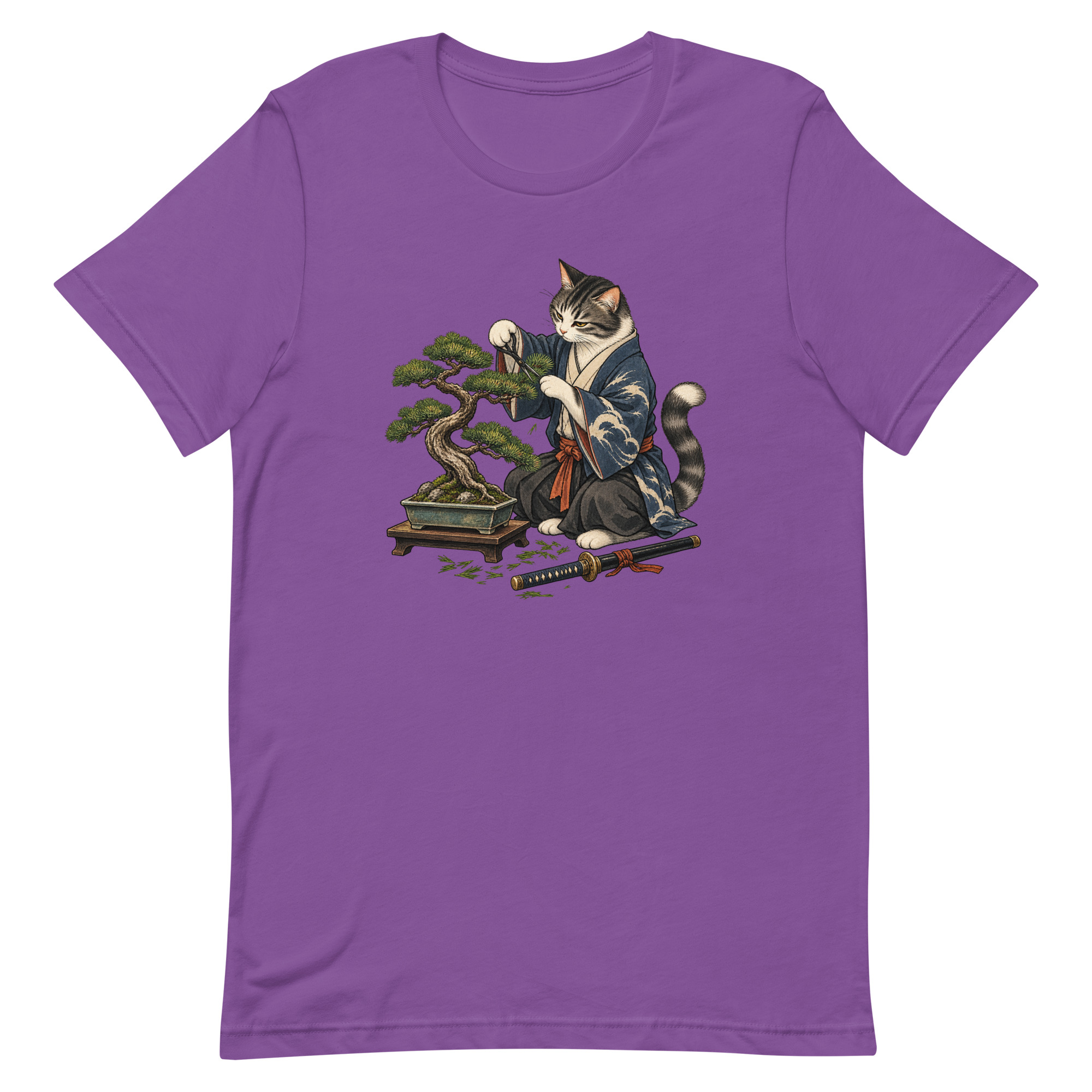 Samurai Cat Bonsai Dojo Japanese Art, Japanese Art Tee, Mythology Gift - Image 60