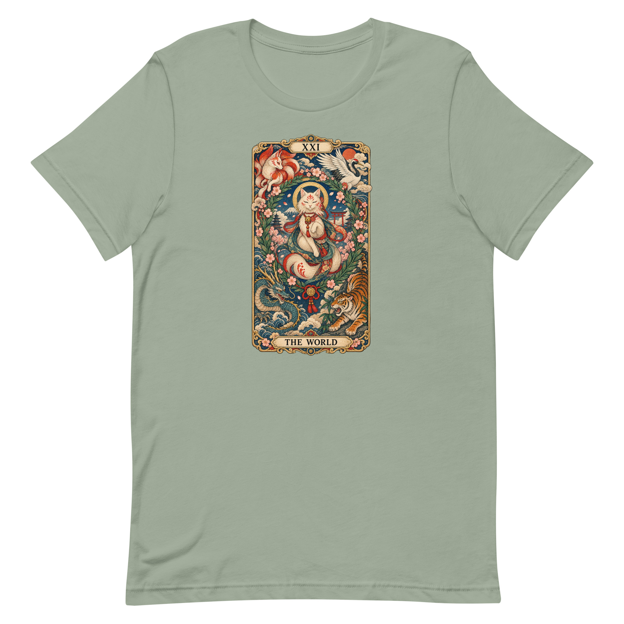 The World Shrine Cat Tarot Japanese Art T-Shirt - Image 82