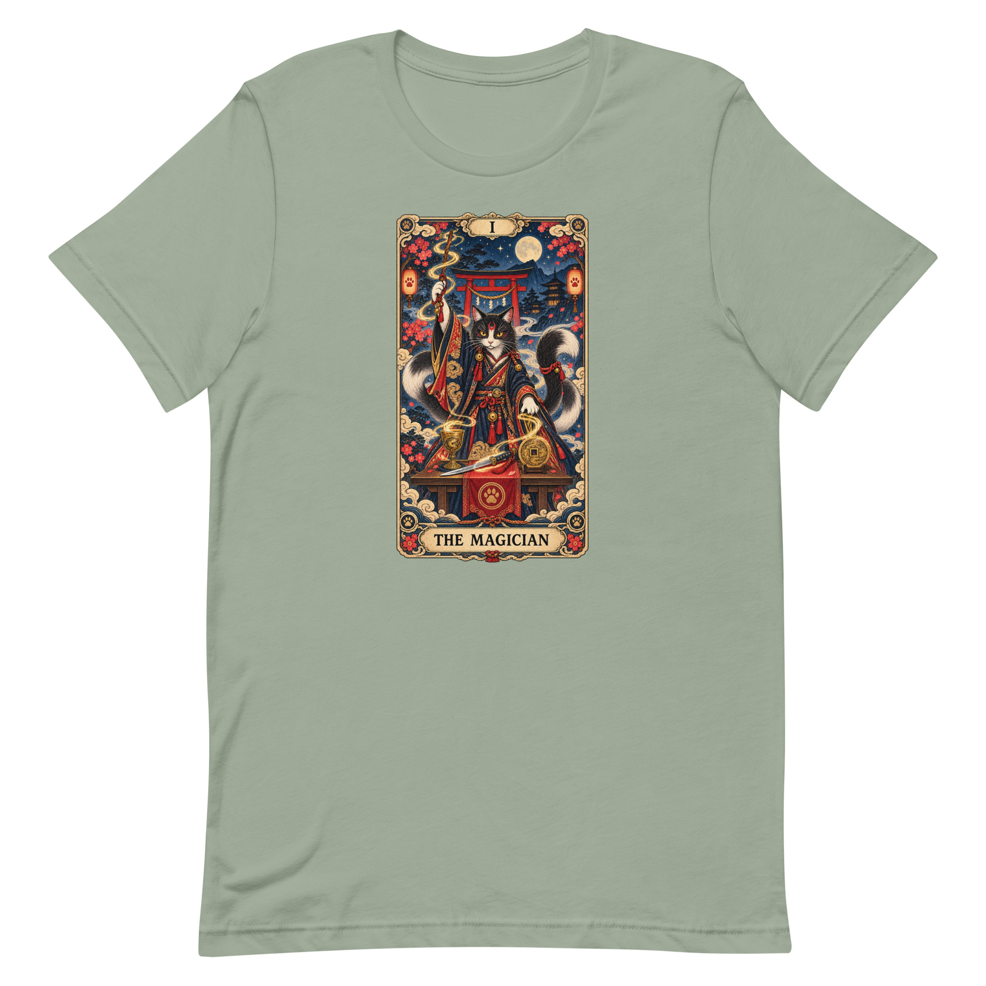 The Magician Bakeneko Cat Tarot Japanese Yokai Art, Japanese Art Tee, Mythology Gift - Image 82