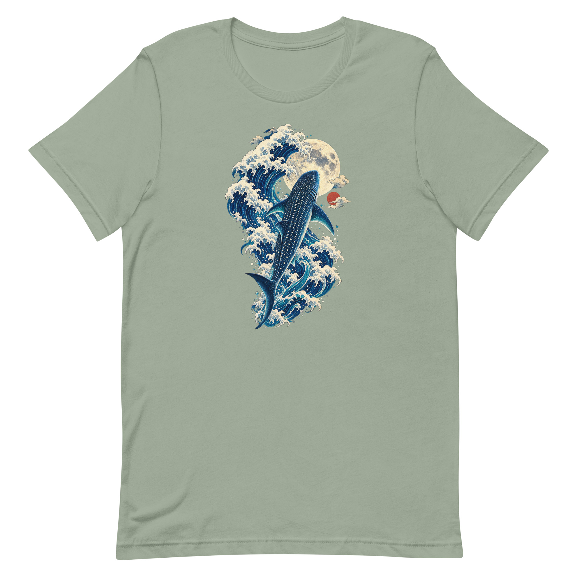 Whale Shark Great Wave Moon Japanese Art, Japanese Art Tee, Mythology Gift - Image 82