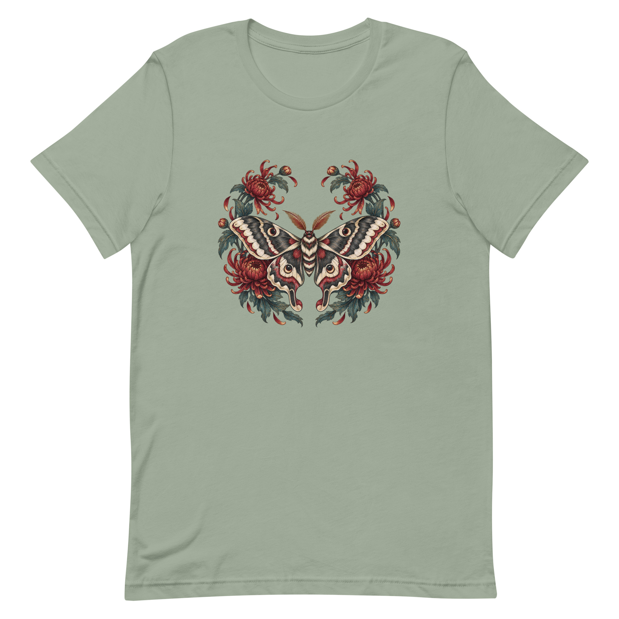 Japanese Moth Chrysanthemum Enso Ink Art, Japanese Art Tee, Mythology Gift - Image 84