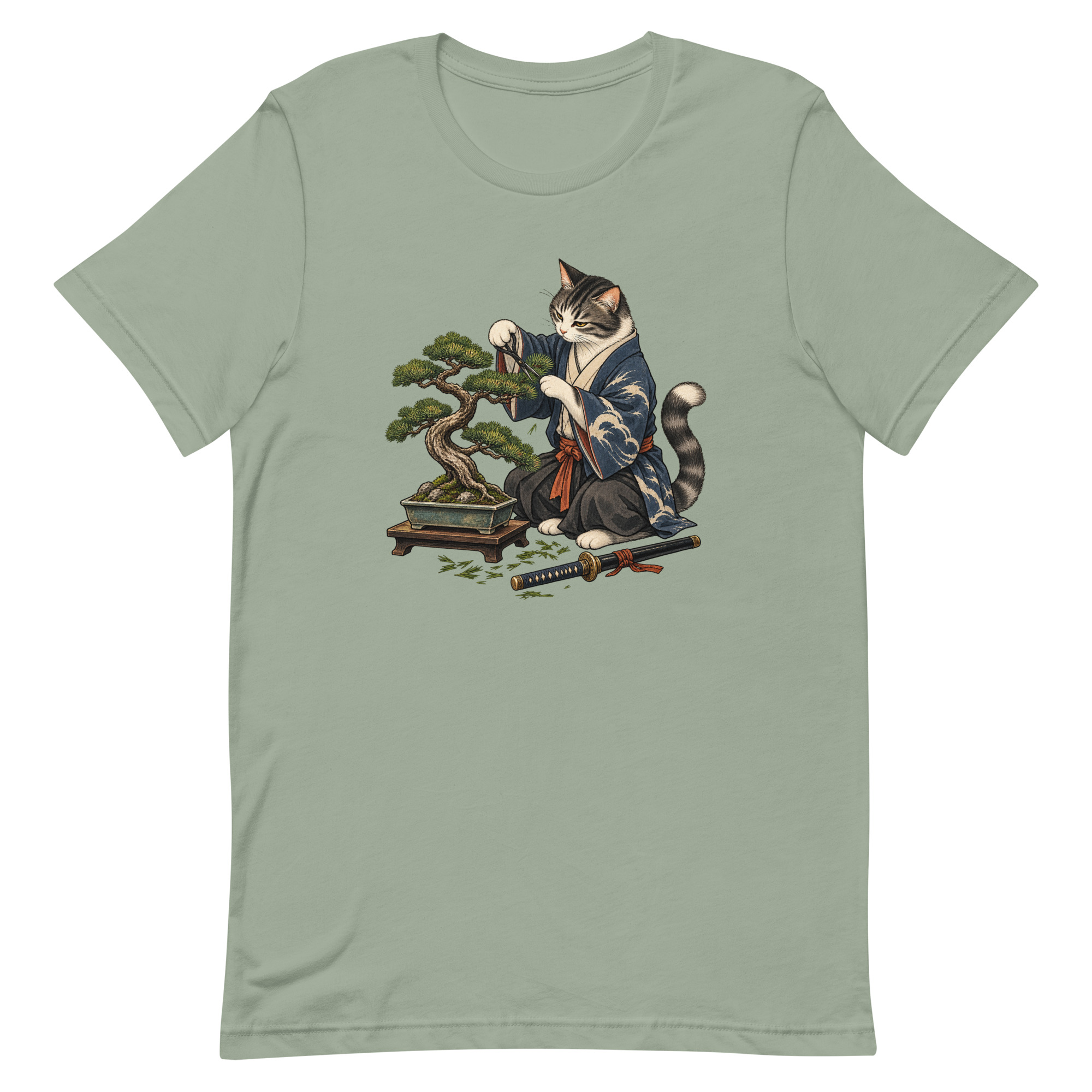Samurai Cat Bonsai Dojo Japanese Art, Japanese Art Tee, Mythology Gift - Image 84