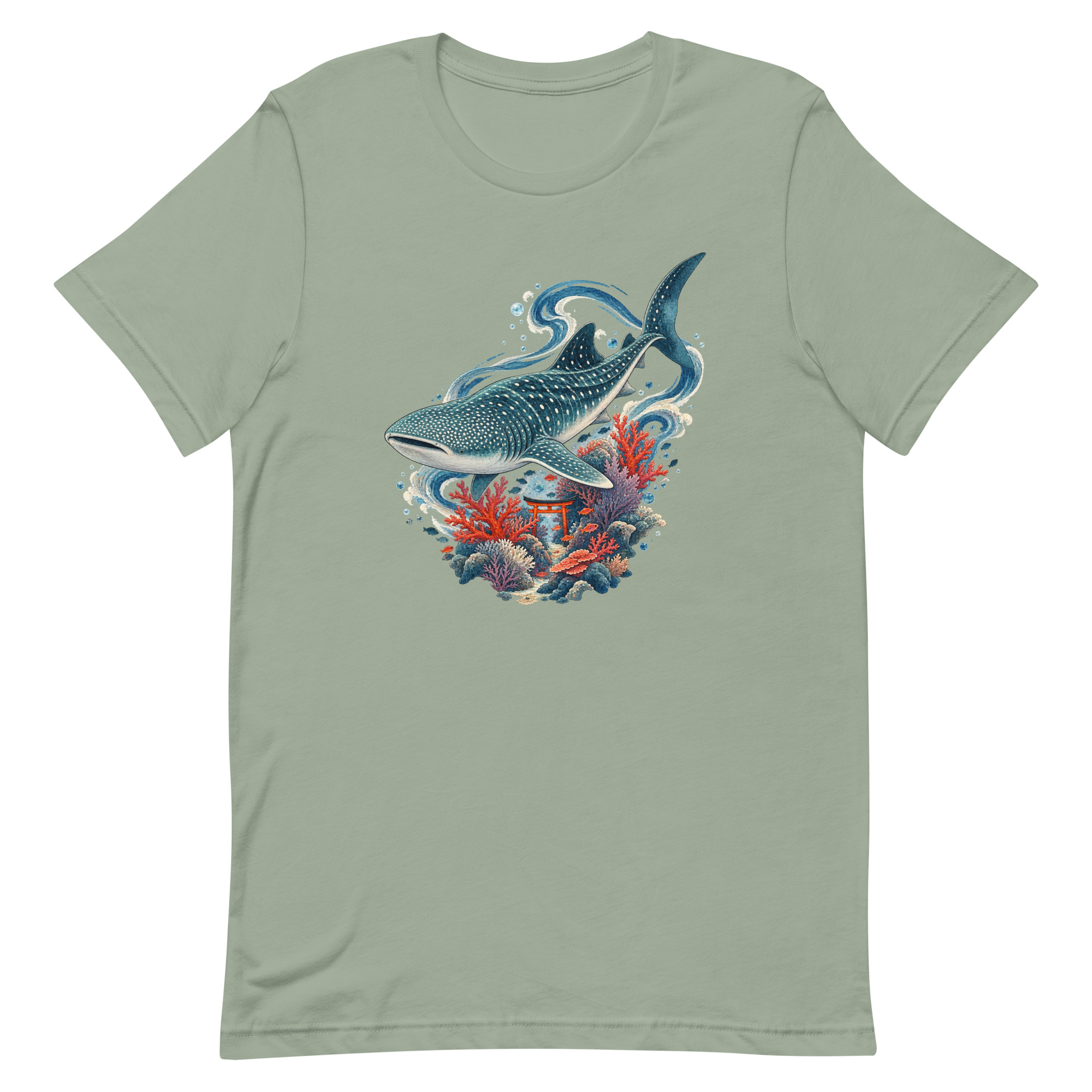 Whale Shark Torii Coral Garden Japanese Art, Japanese Art Tee, Mythology Gift - Image 84