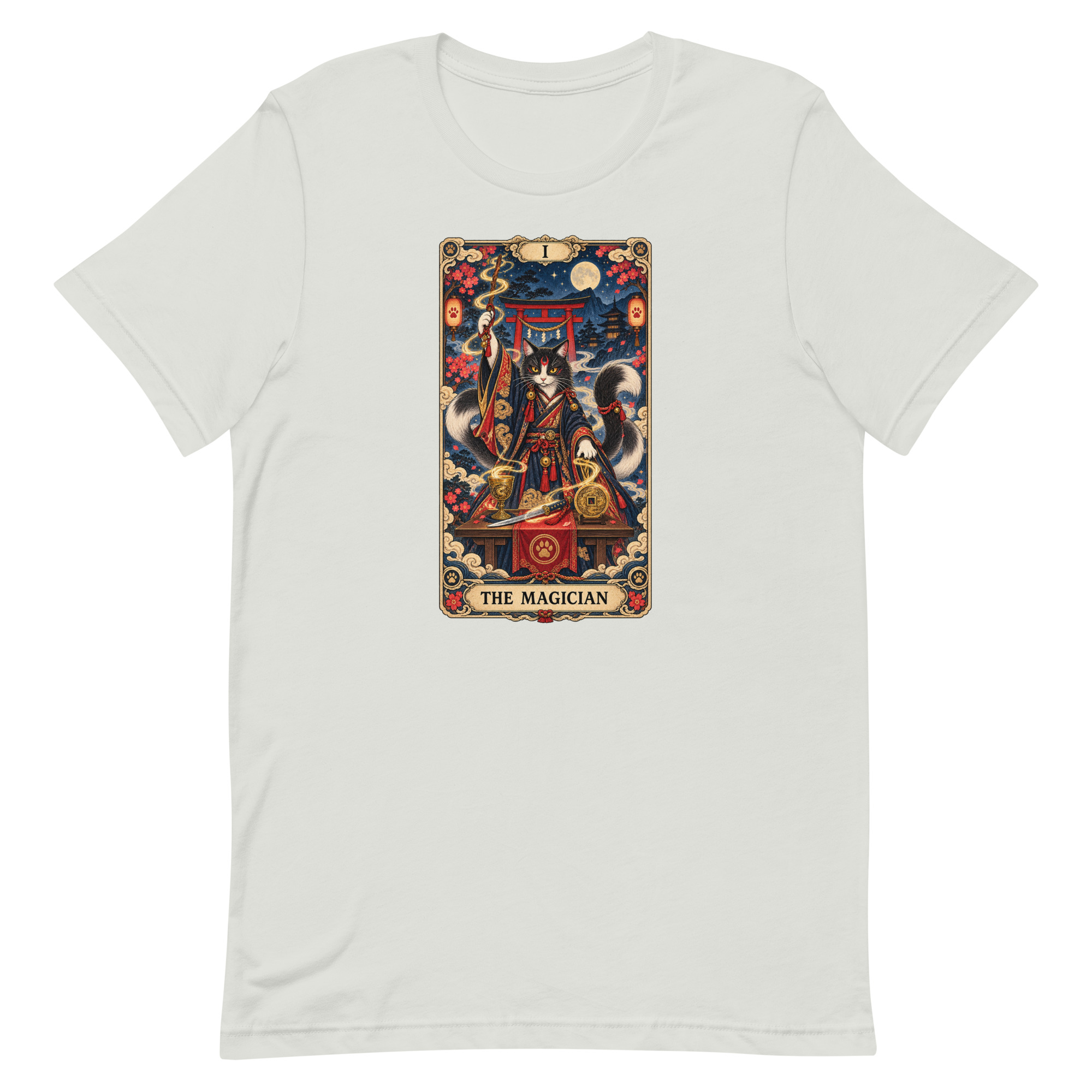 The Magician Bakeneko Cat Tarot Japanese Yokai Art, Japanese Art Tee, Mythology Gift - Image 59