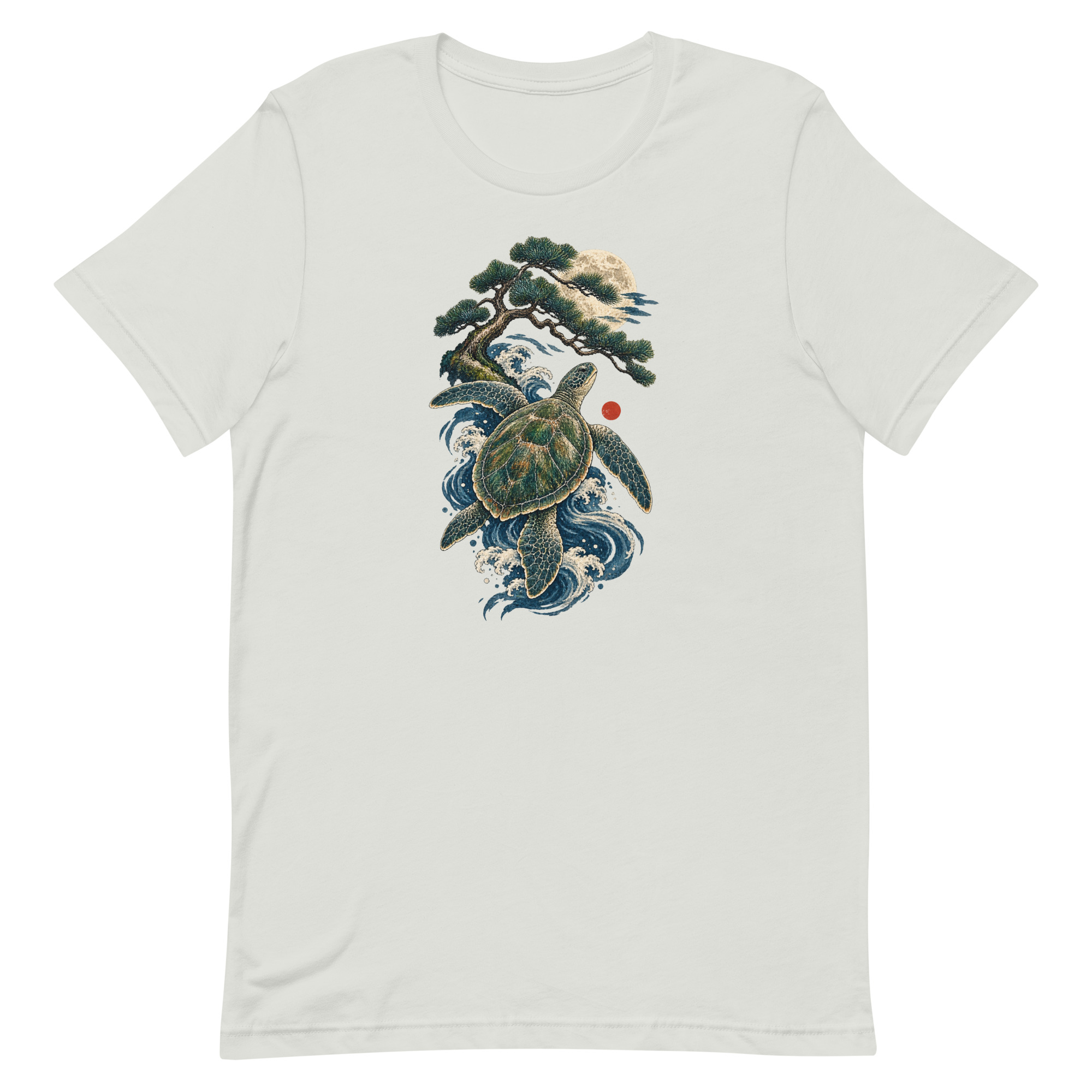 Ancient Sea Turtle Pine Moon Japanese Art, Japanese Art Tee, Mythology Gift - Image 59
