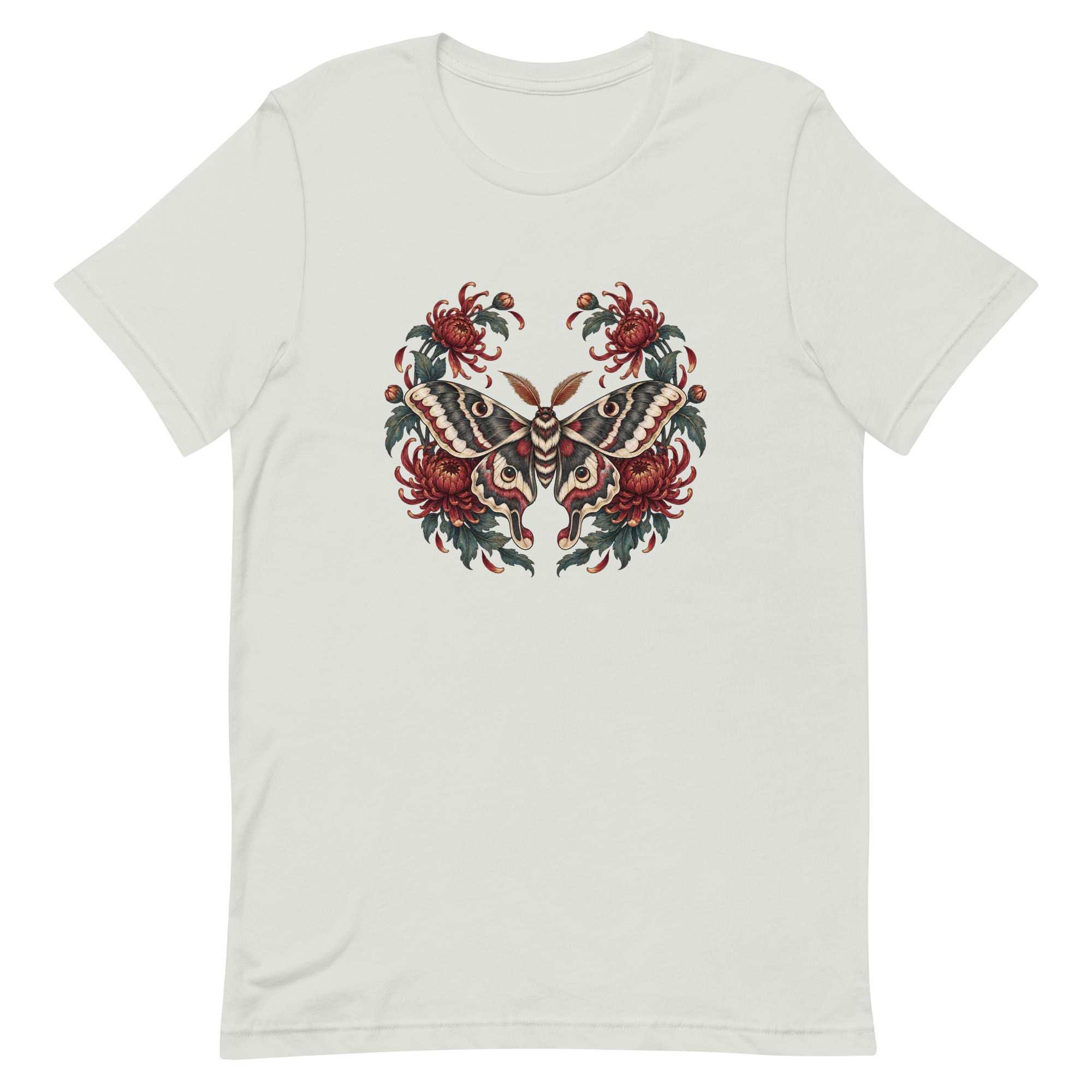 Japanese Moth Chrysanthemum Enso Ink Art, Japanese Art Tee, Mythology Gift - Image 61