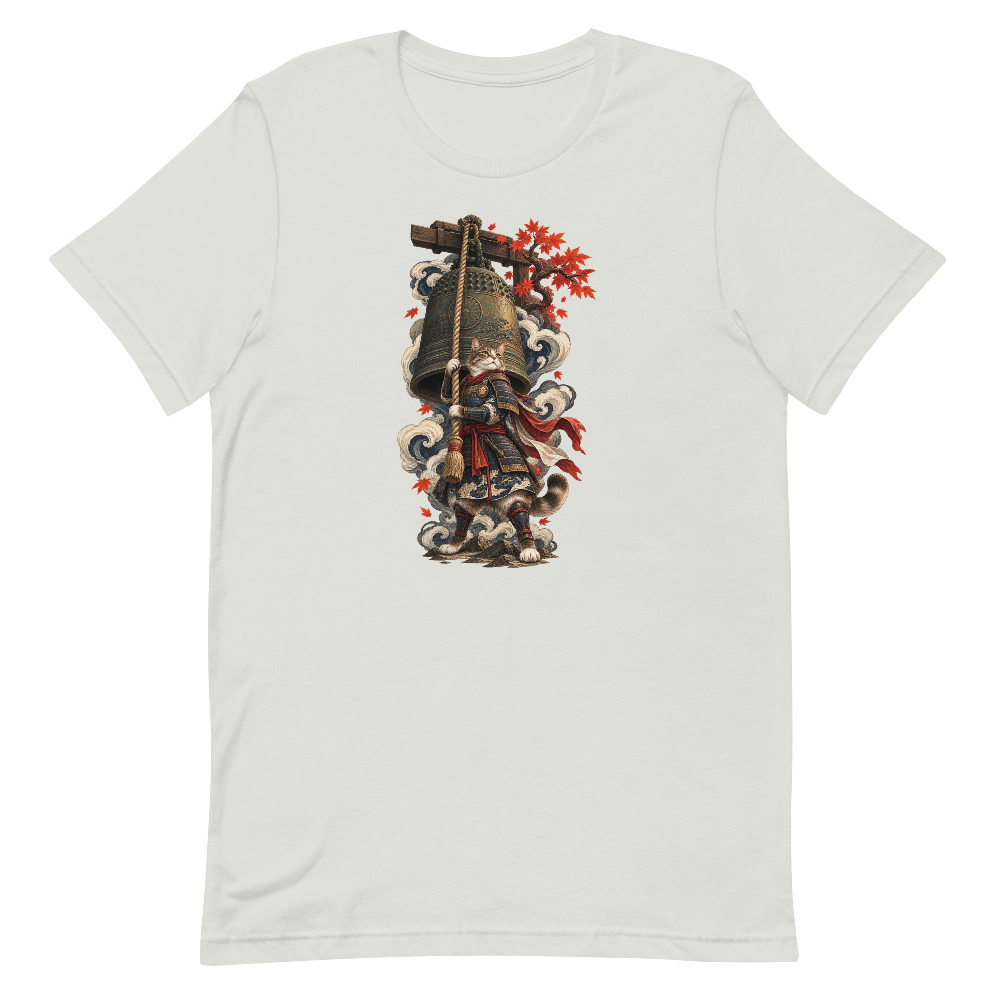Samurai Cat Temple Bell Guardian Japanese Art, Japanese Art Tee, Mythology Gift - Image 61