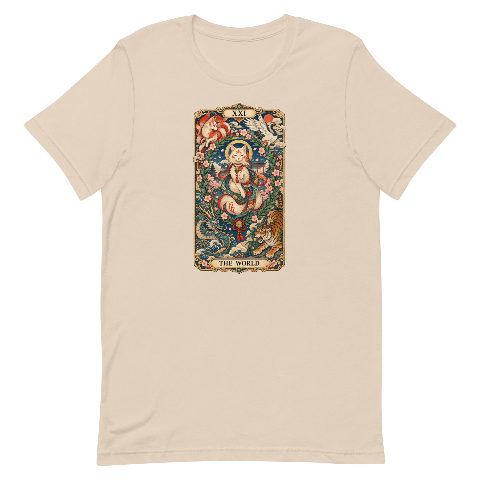 The World Shrine Cat Tarot Japanese Art T-Shirt - Image 60