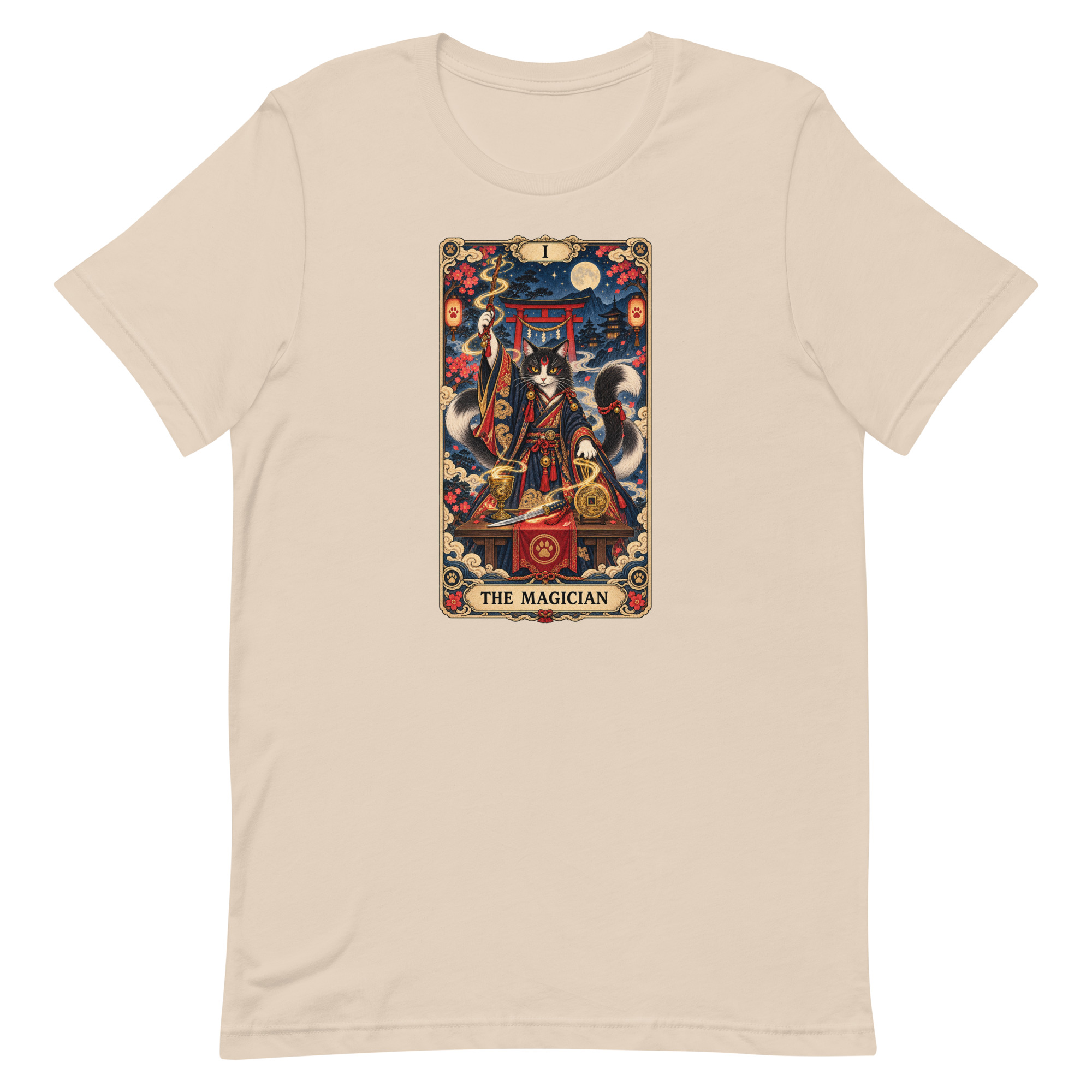 The Magician Bakeneko Cat Tarot Japanese Yokai Art, Japanese Art Tee, Mythology Gift - Image 60