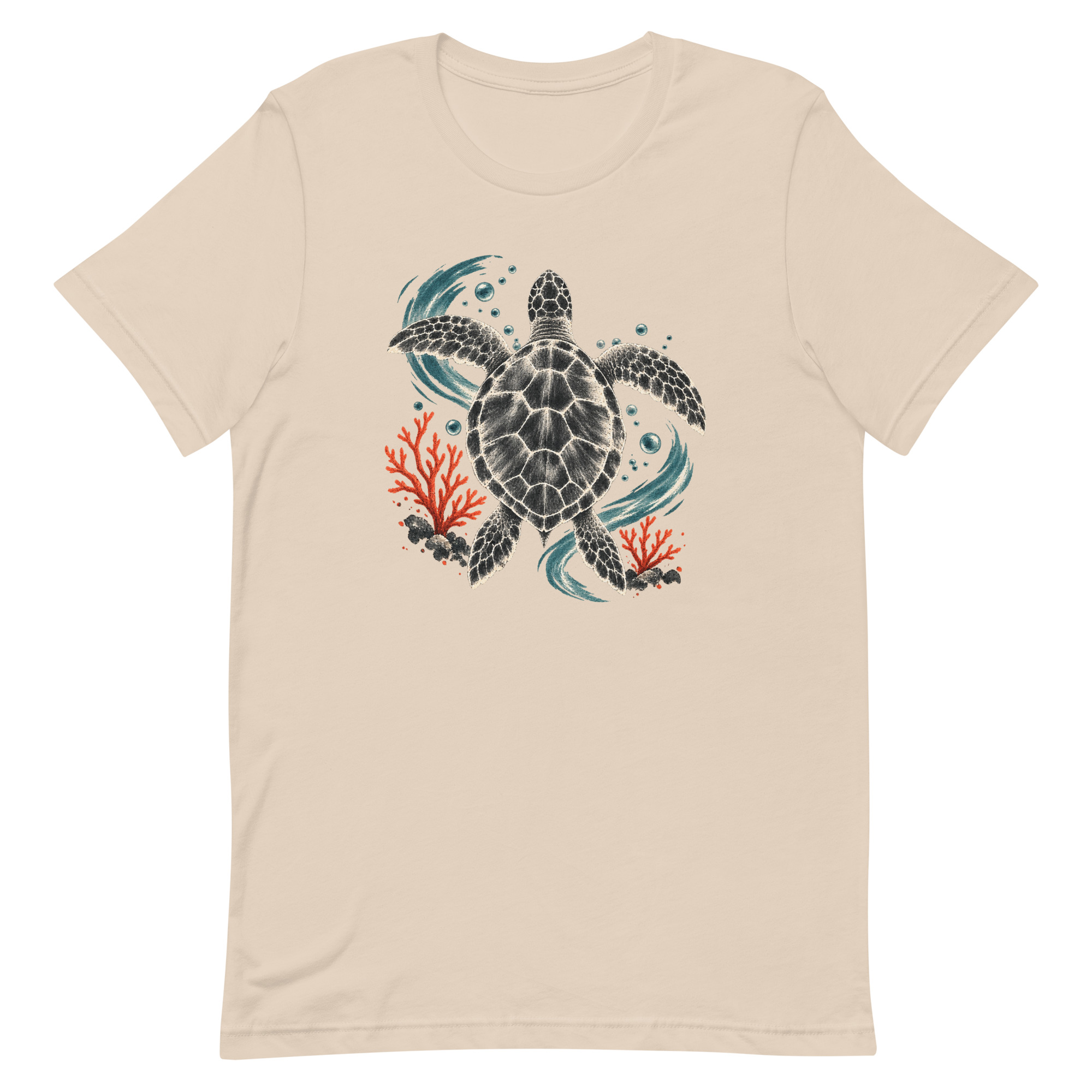 Gyotaku Sea Turtle Coral Japanese Print Art, Japanese Art Tee, Mythology Gift - Image 62