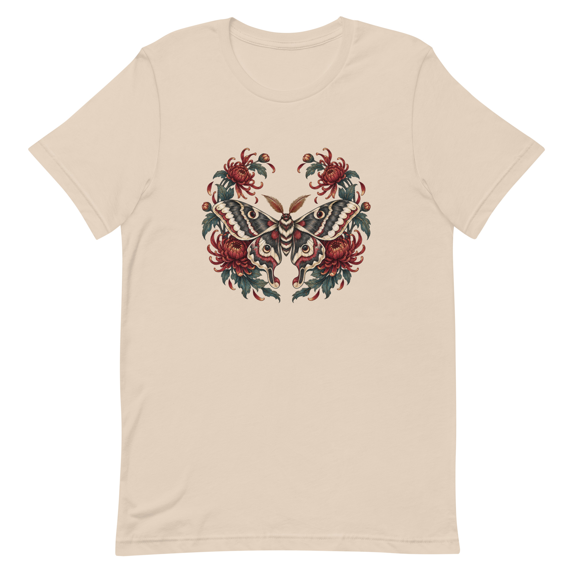 Japanese Moth Chrysanthemum Enso Ink Art, Japanese Art Tee, Mythology Gift - Image 62