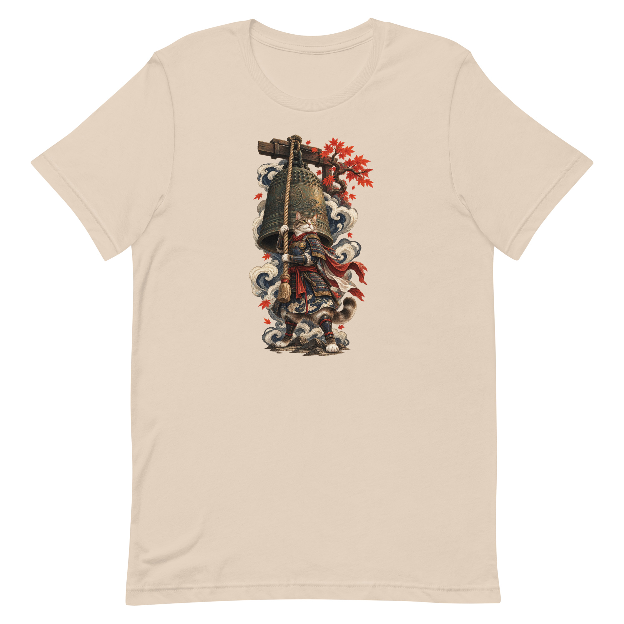 Samurai Cat Temple Bell Guardian Japanese Art, Japanese Art Tee, Mythology Gift - Image 62