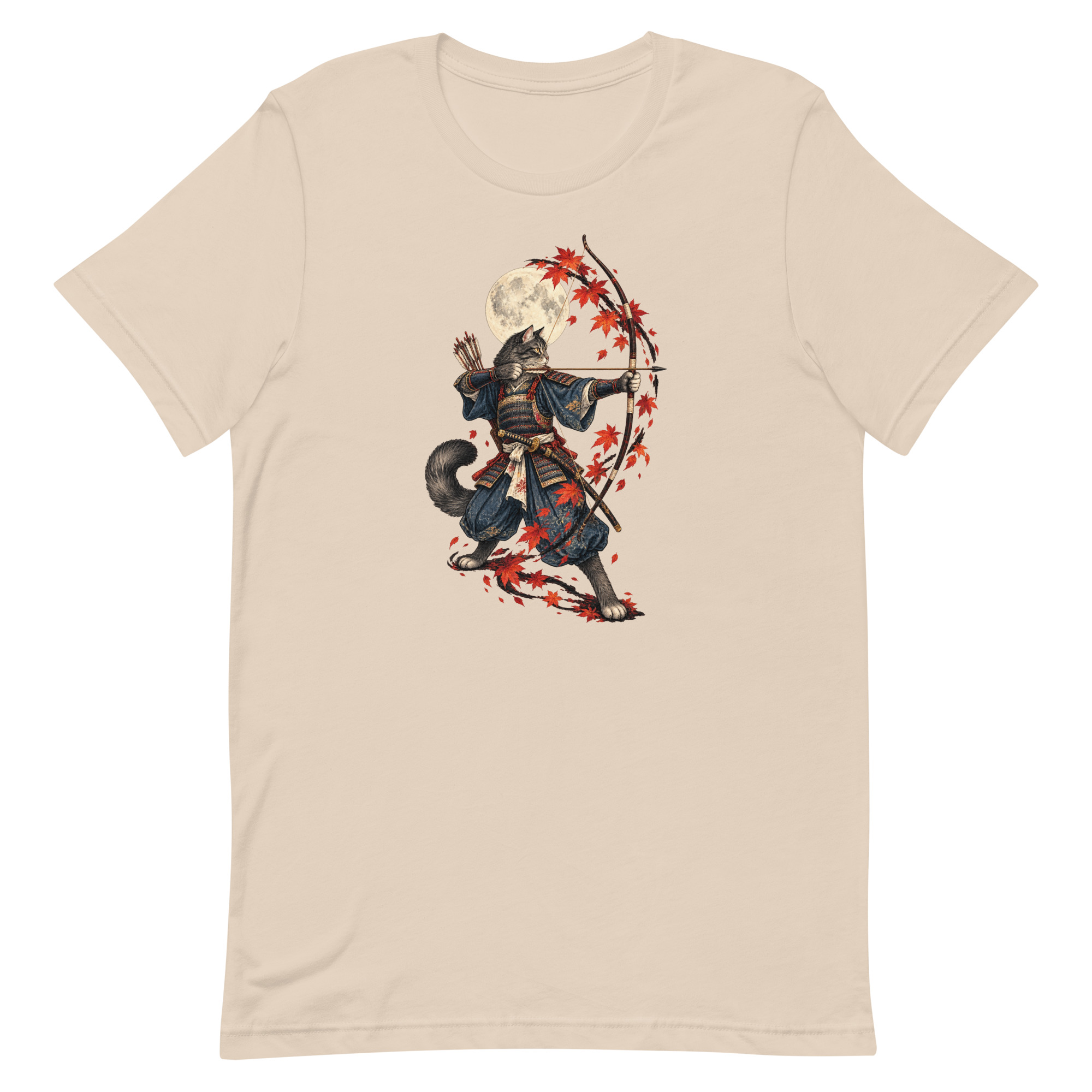 Samurai Cat Archer Maple Moon Japanese Art, Japanese Art Tee, Mythology Gift - Image 62