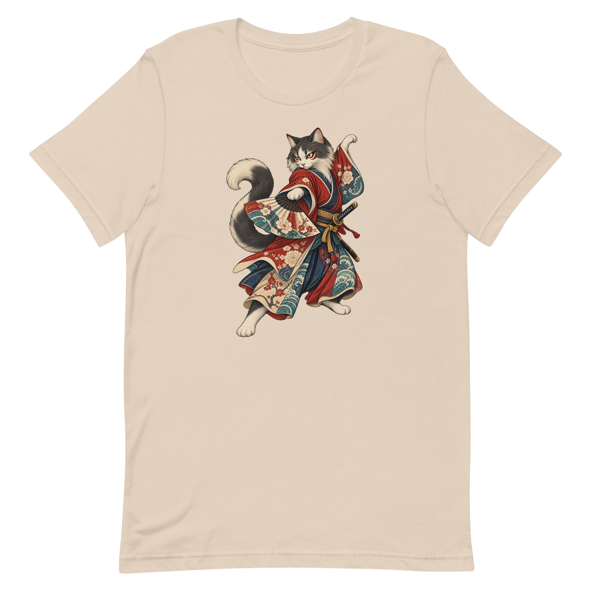 Samurai Cat Kabuki Fan Japanese Warrior Art, Japanese Art Tee, Mythology Gift - Image 62