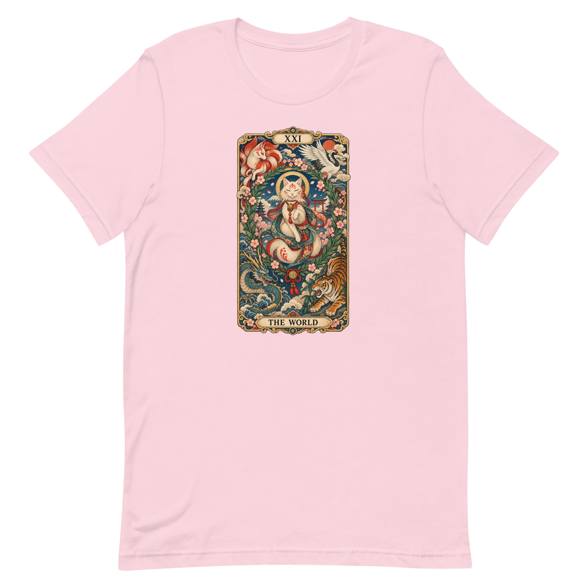 The World Shrine Cat Tarot Japanese Art T-Shirt - Image 68