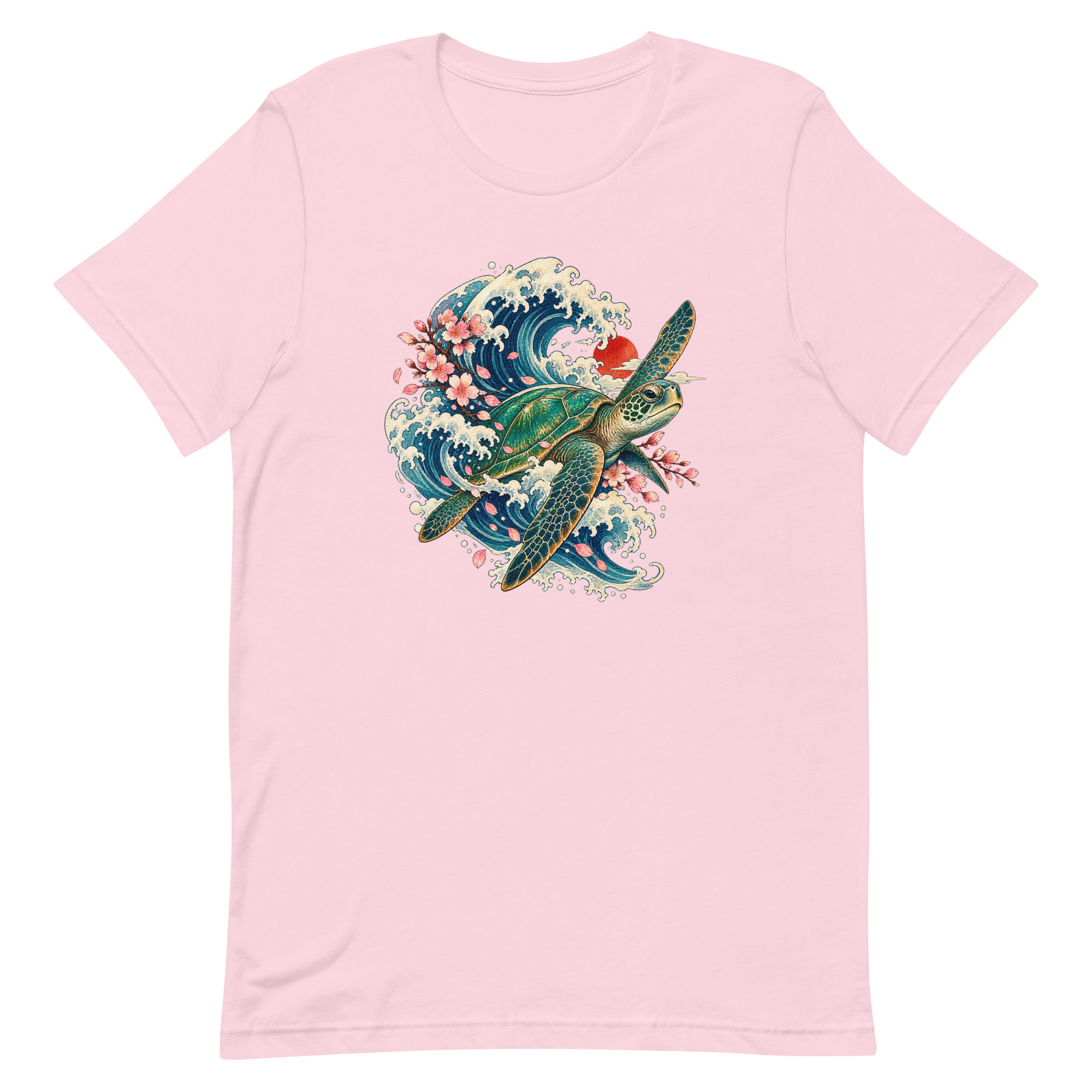 Sea Turtle Great Wave Sakura Japanese Art, Japanese Art Tee, Mythology Gift - Image 70