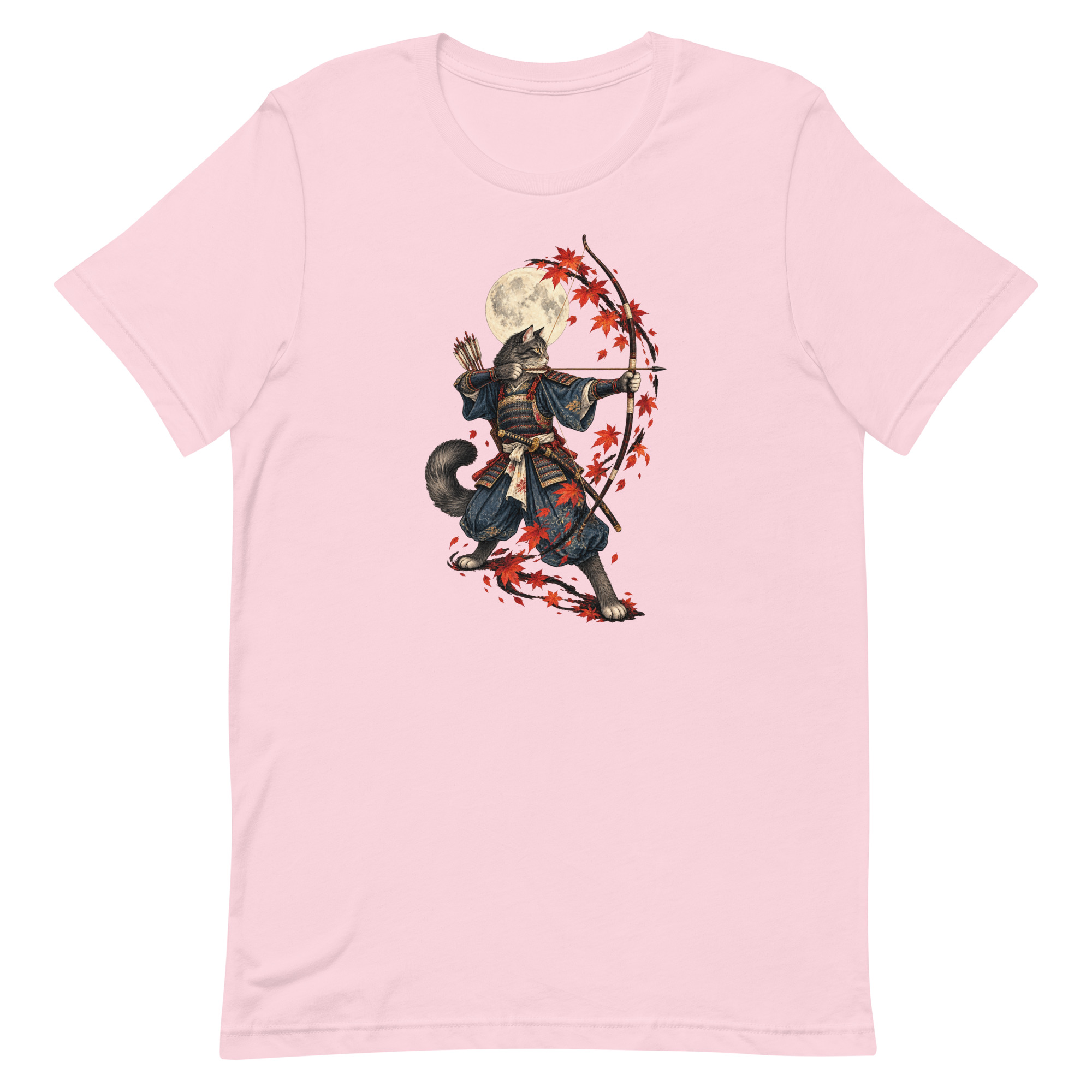 Samurai Cat Archer Maple Moon Japanese Art, Japanese Art Tee, Mythology Gift - Image 70