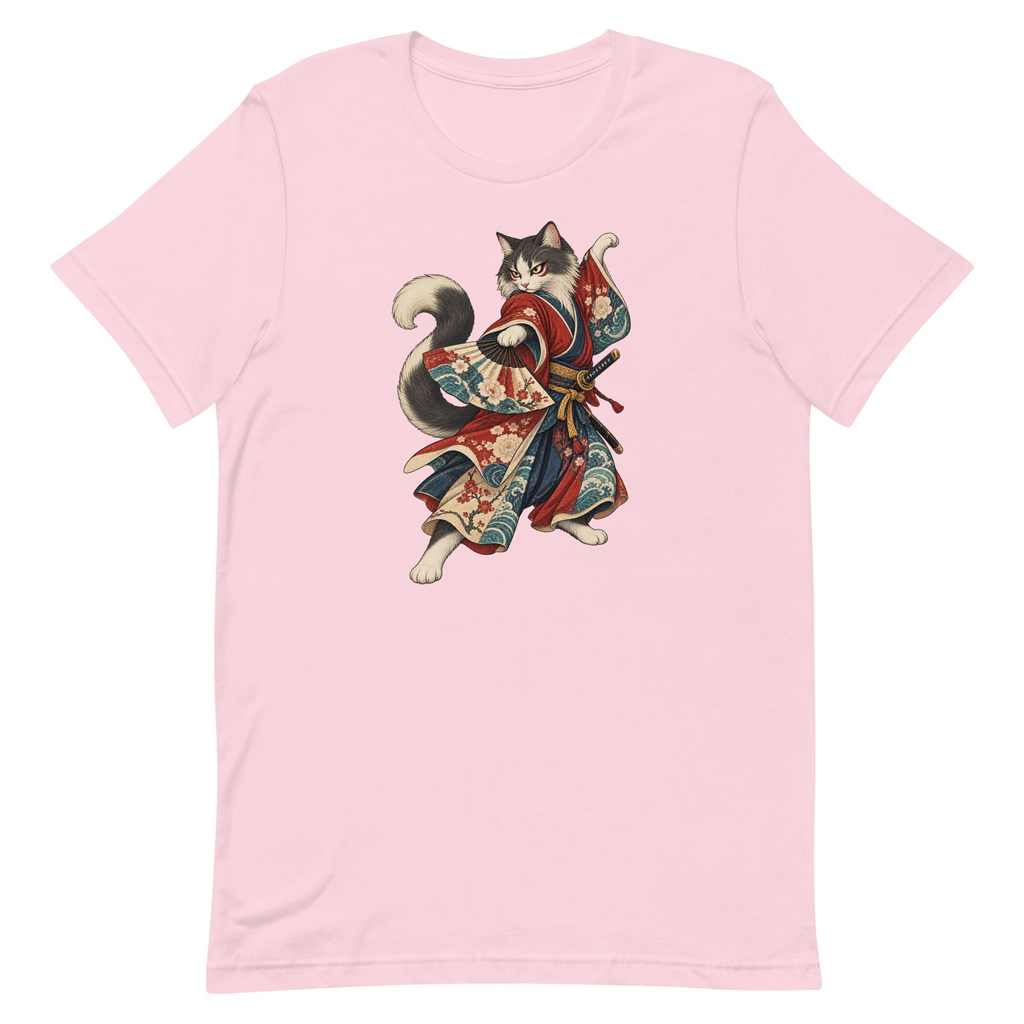 Samurai Cat Kabuki Fan Japanese Warrior Art, Japanese Art Tee, Mythology Gift - Image 70